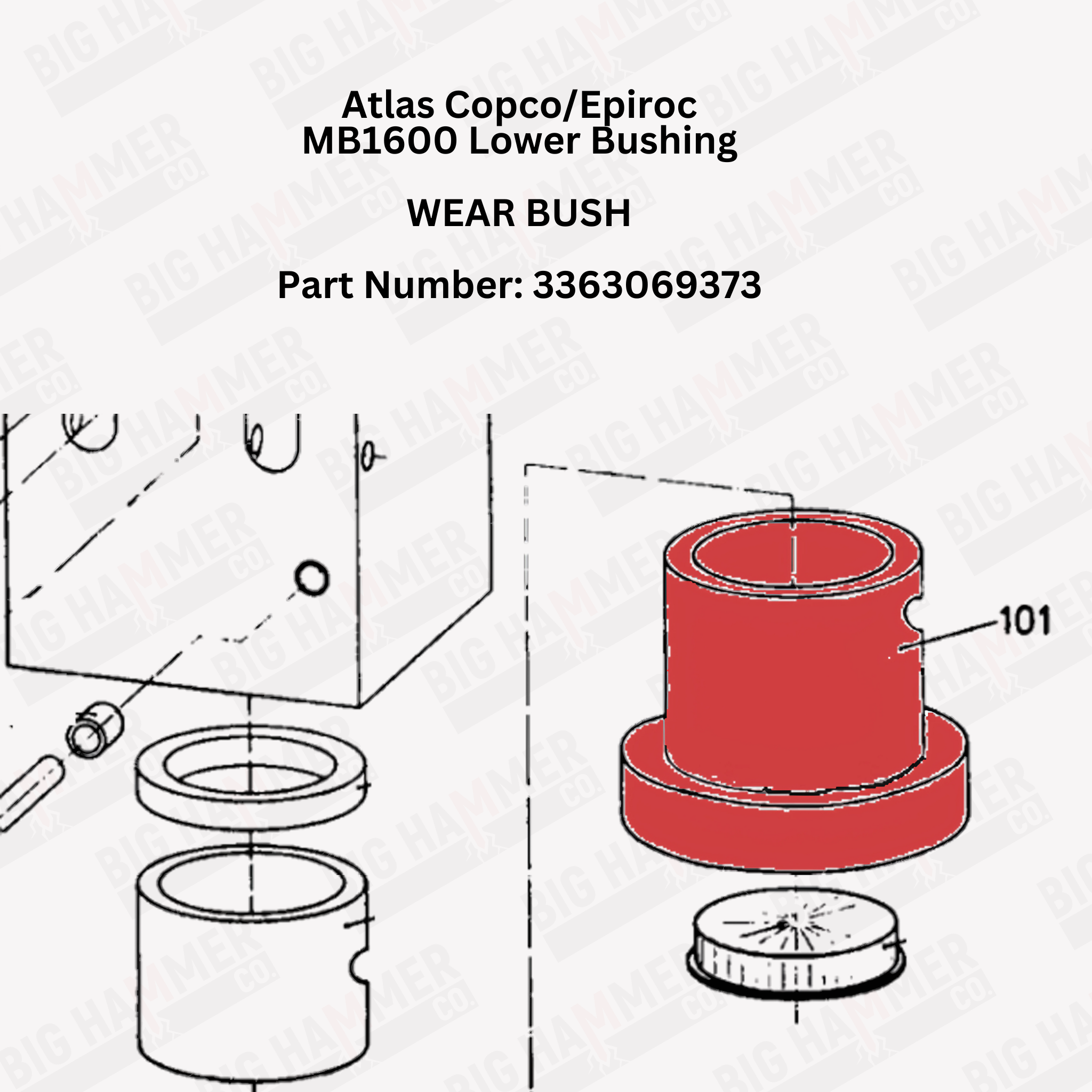 Atlas Copco/Epiroc MB1600 Lower Bushing