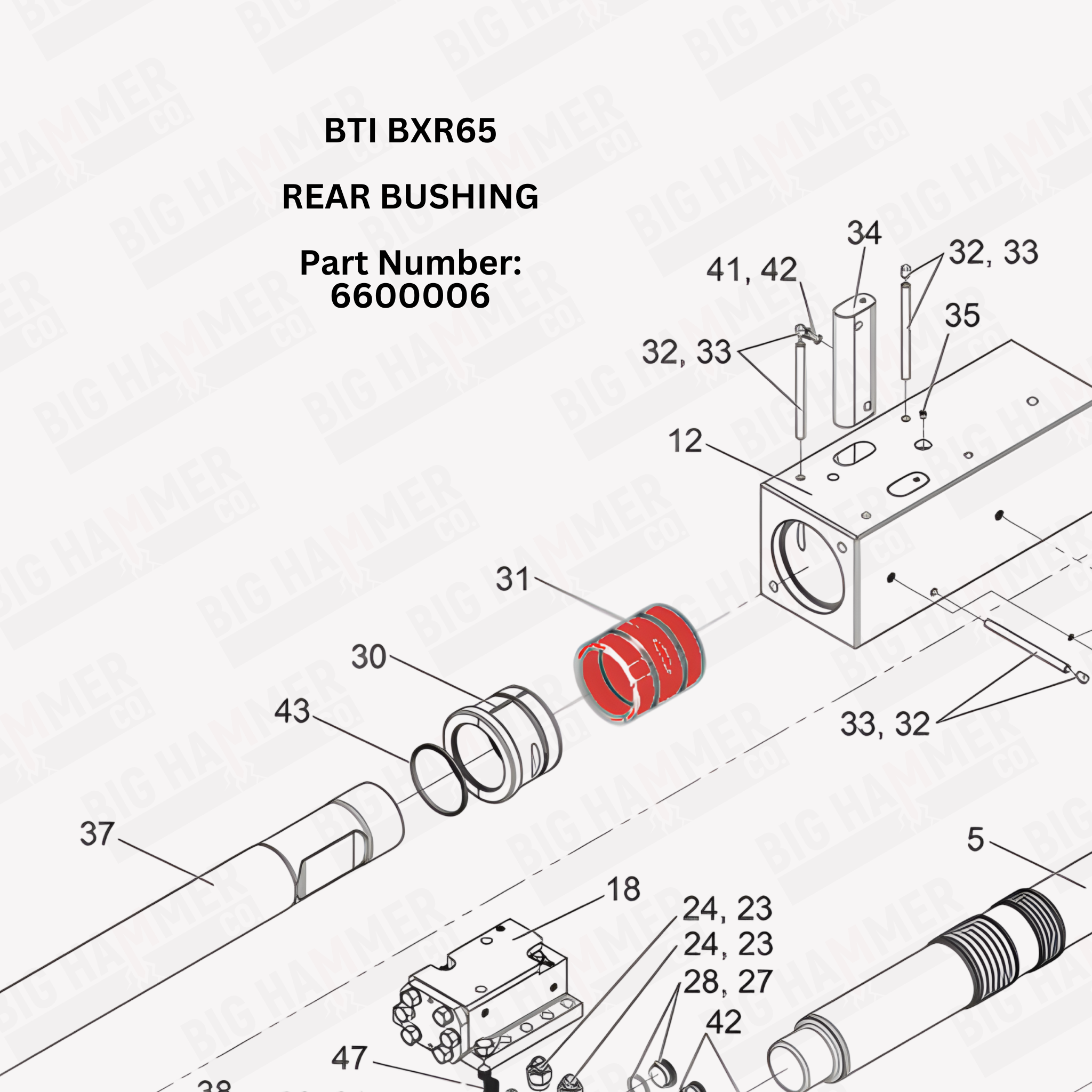 BTI BXR65 Rear Bushing