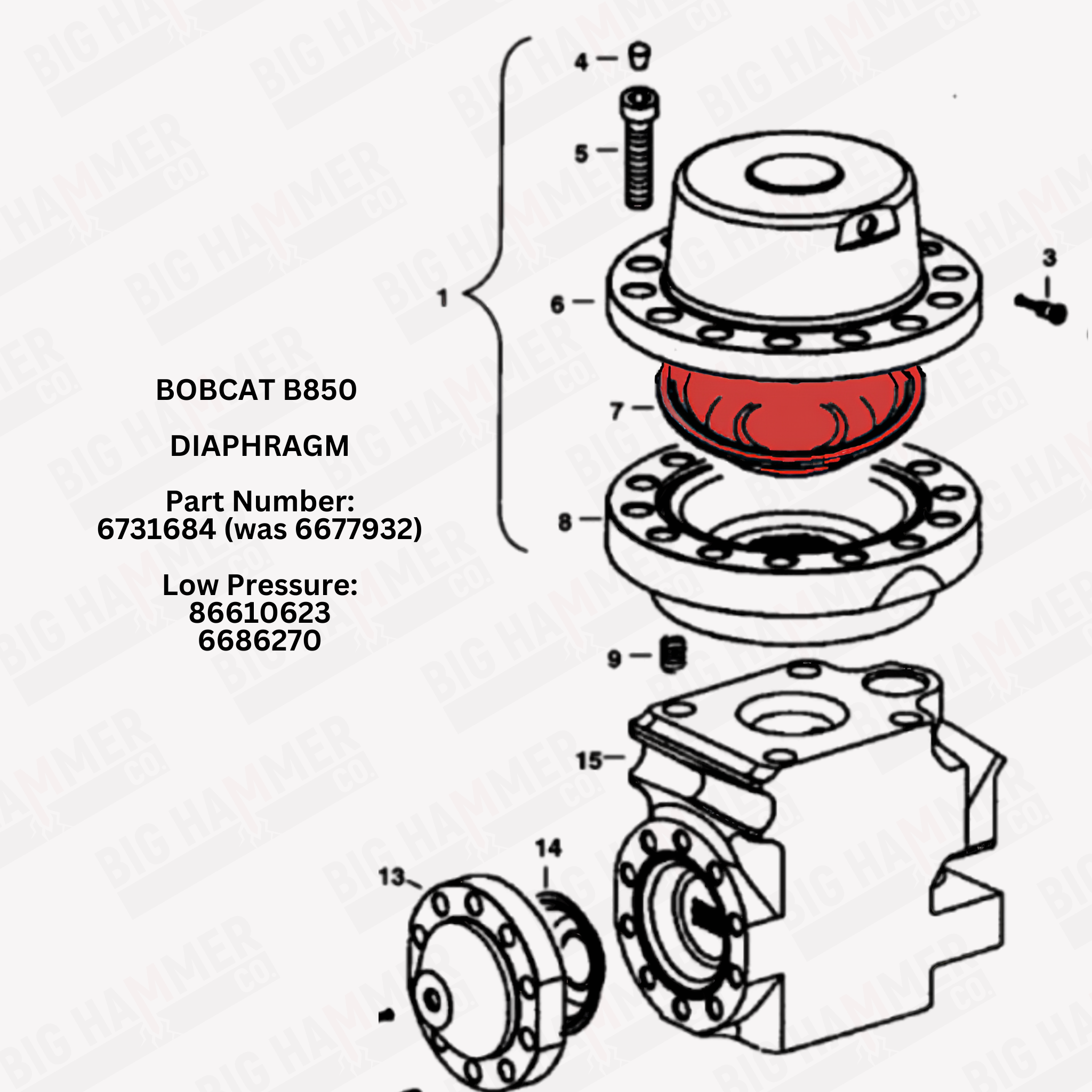 Bobcat B850 Diaphragm