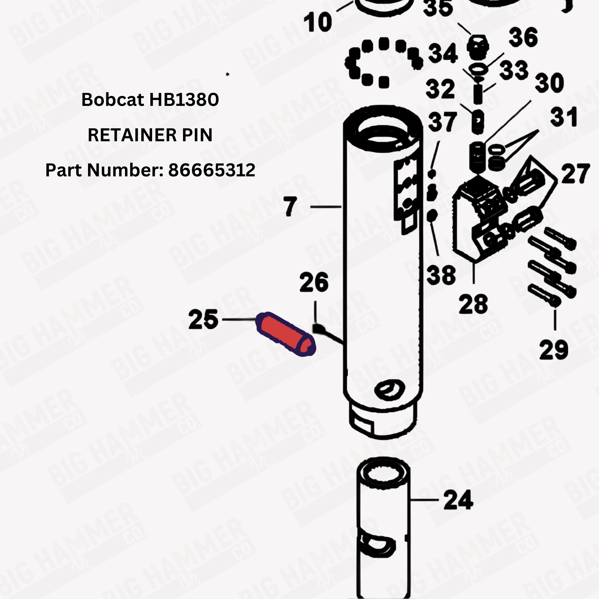 Bobcat HB1380 Retainer Pin