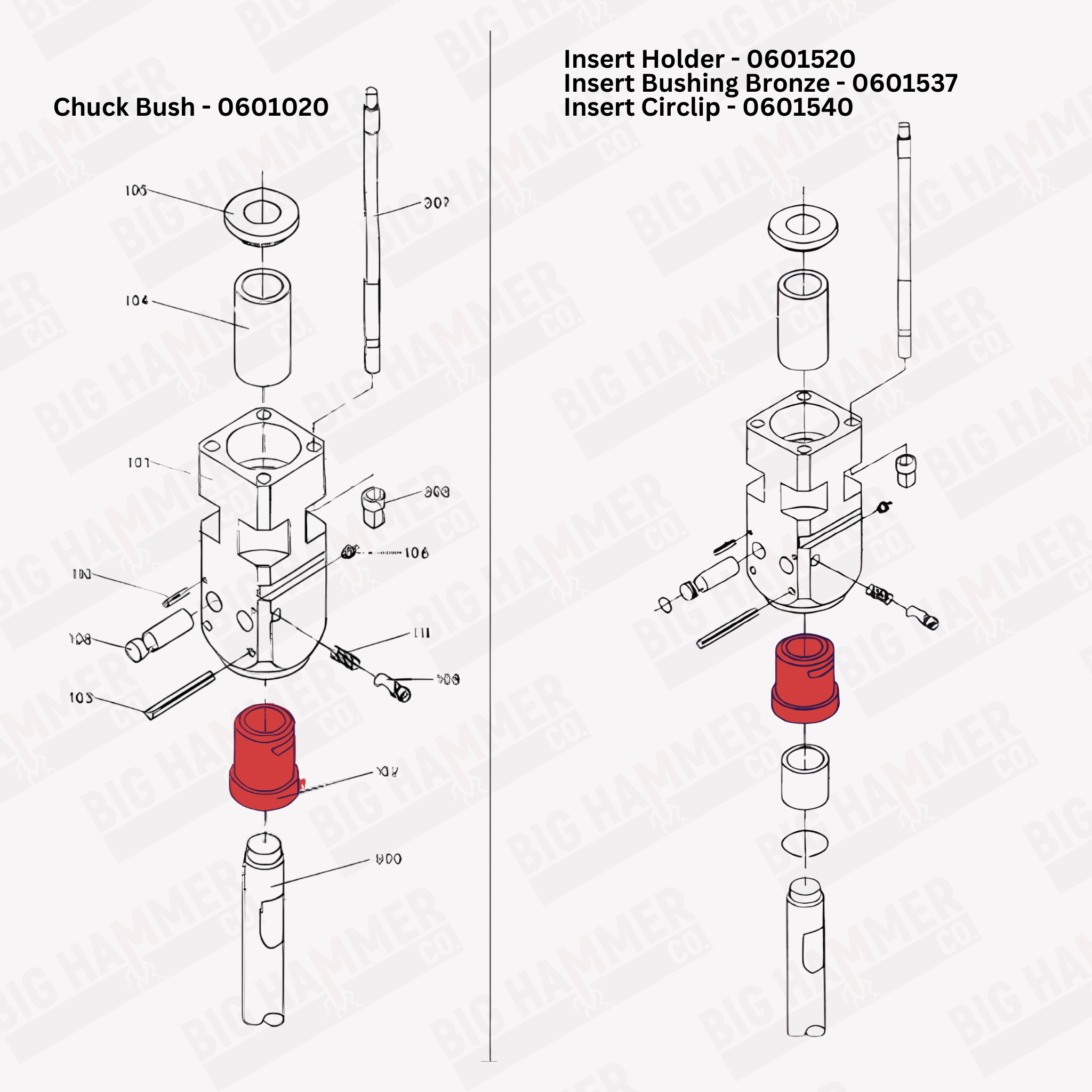 Indeco HP700, MES621, MES650 Lower Bushing