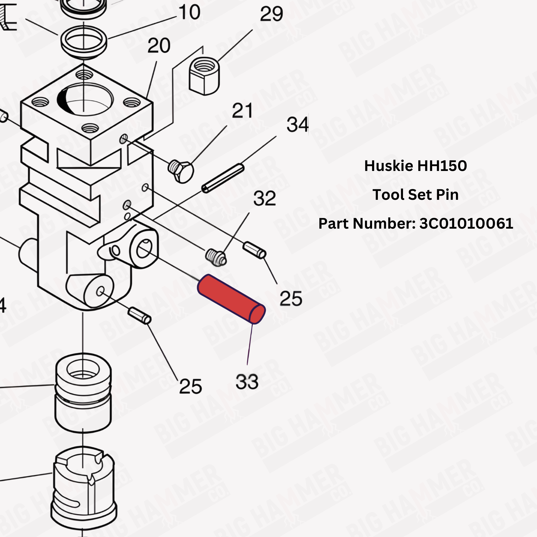 Huskie HH150 Tool Set Pin