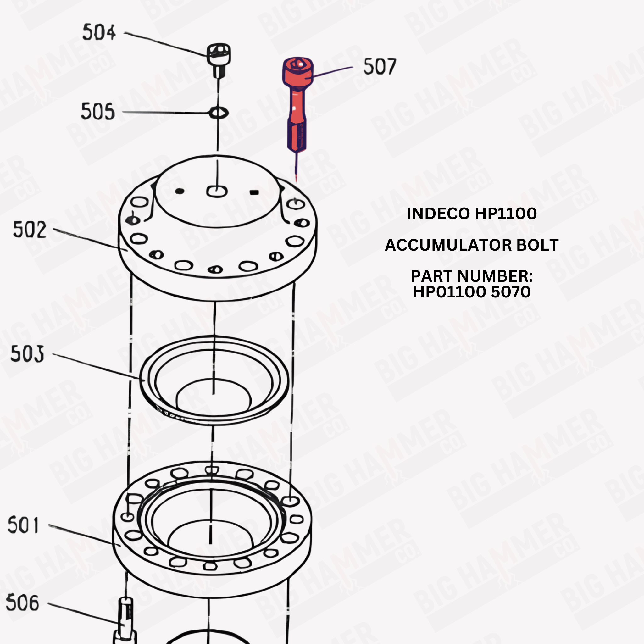 Indeco HP1100 Accumulator Bolt