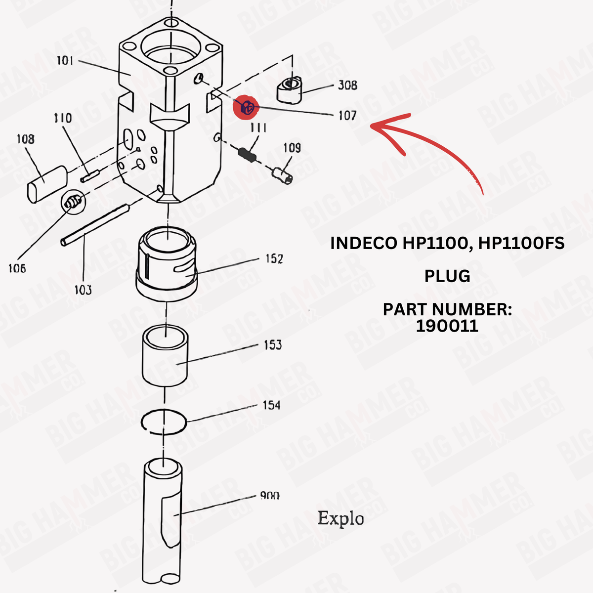 Indeco HP1100, HP1100FS Plug