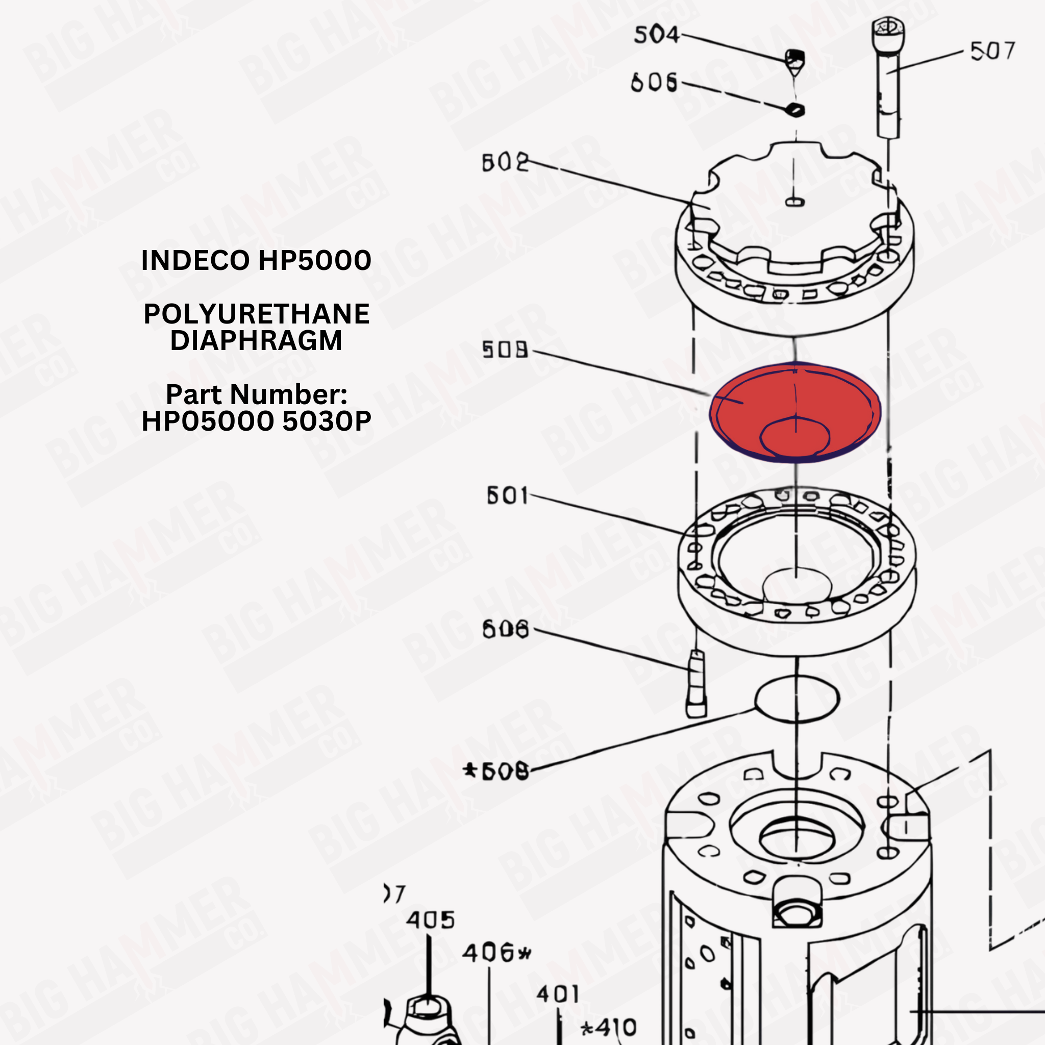 Indeco HP5000 Polyurethane Diaphragm