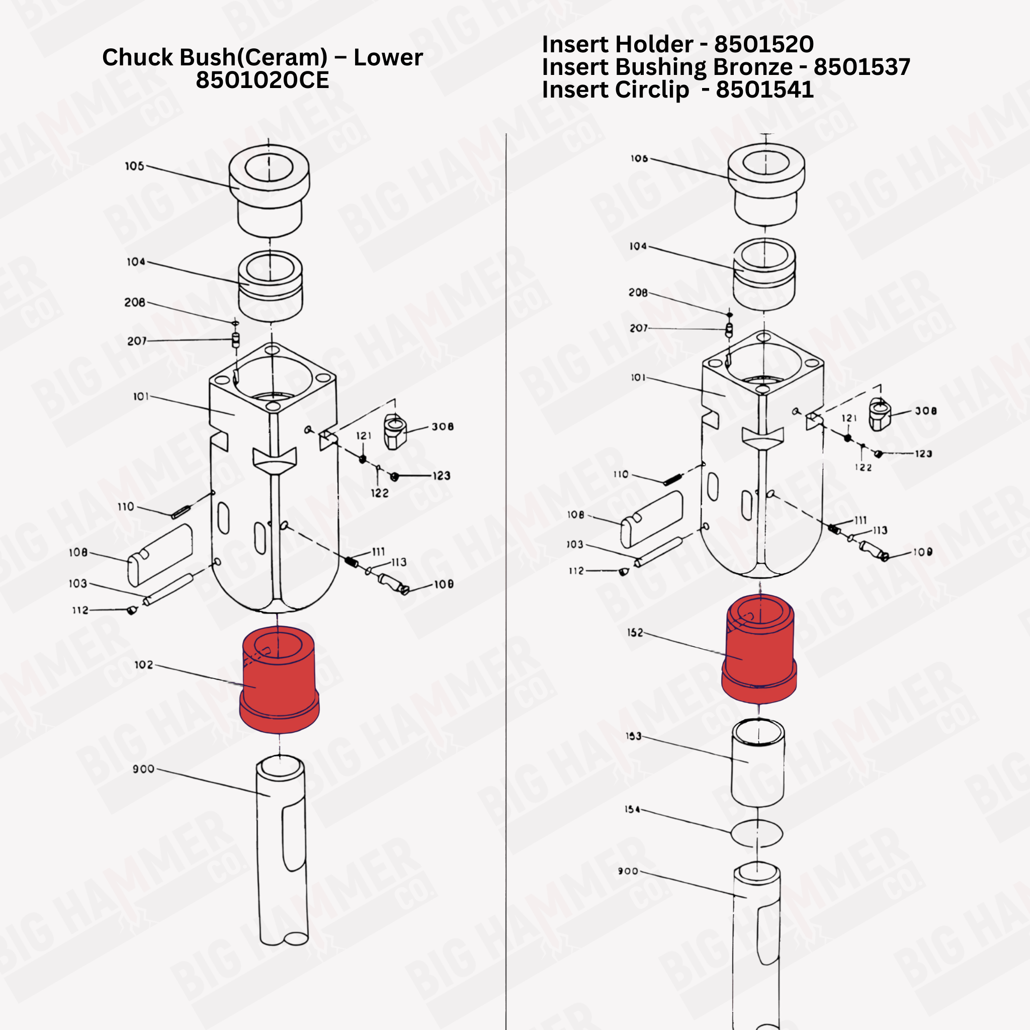 Indeco MES8500 Lower Bushing
