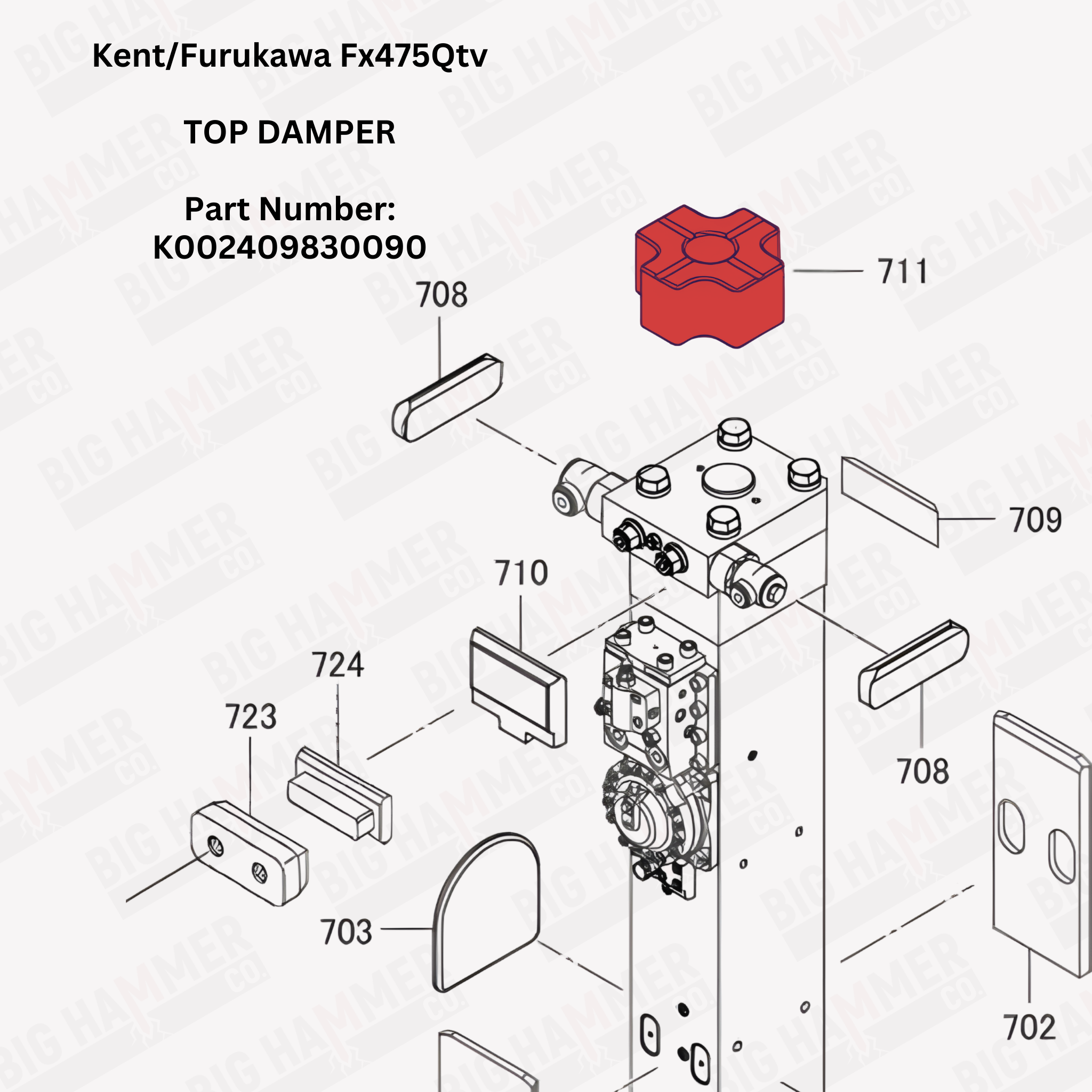 Kent/Furukawa Fx475Qtv Top Damper
