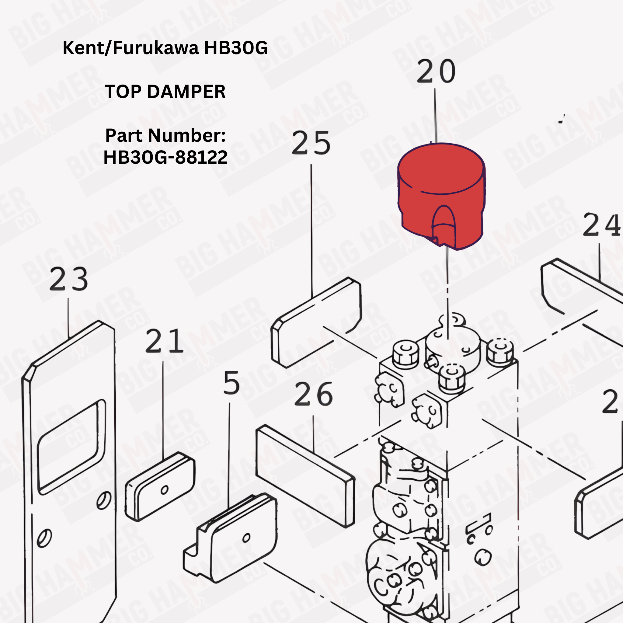 Kent/Furukawa HB30G Top Damper