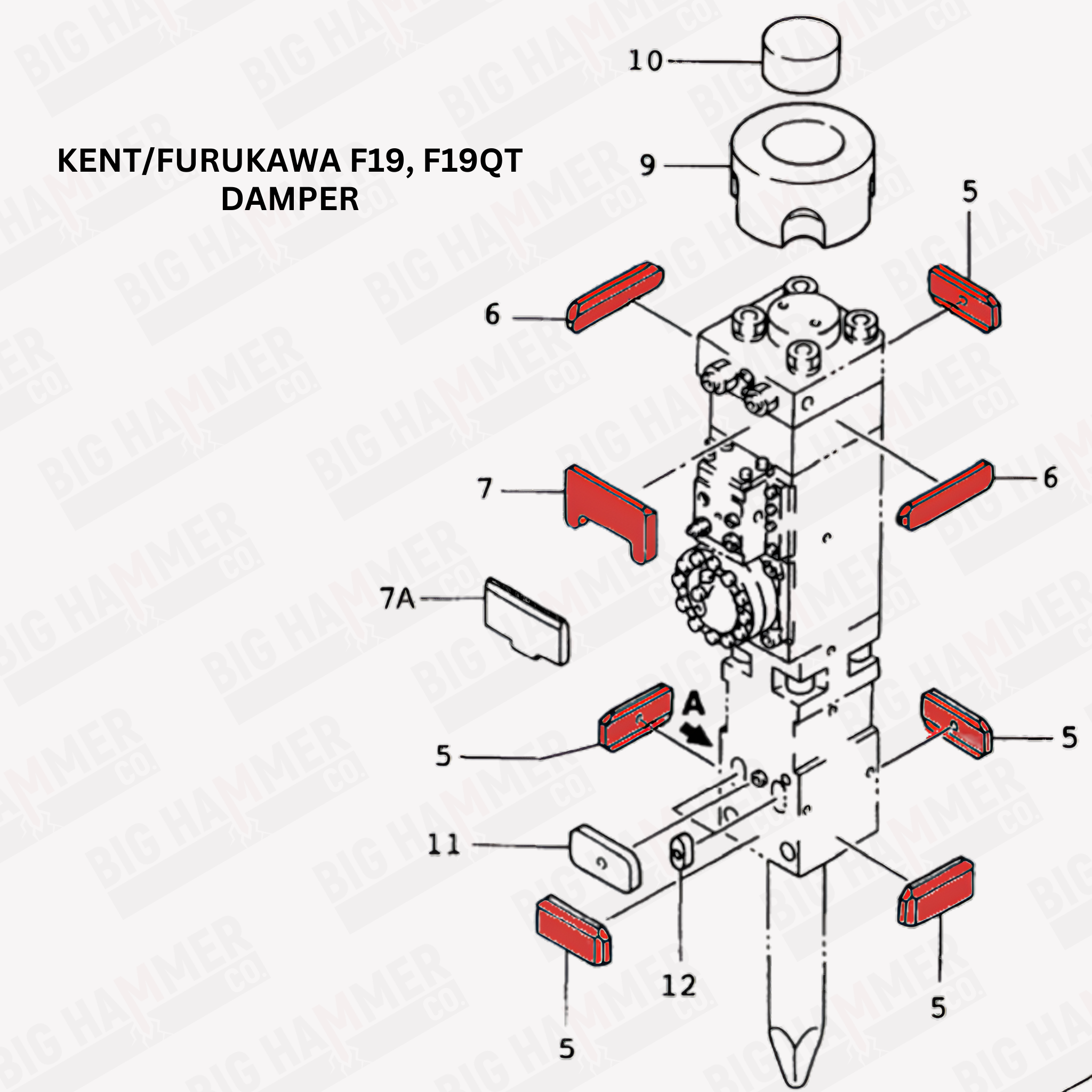 Kent/Furukawa F19, F19Qt Damper