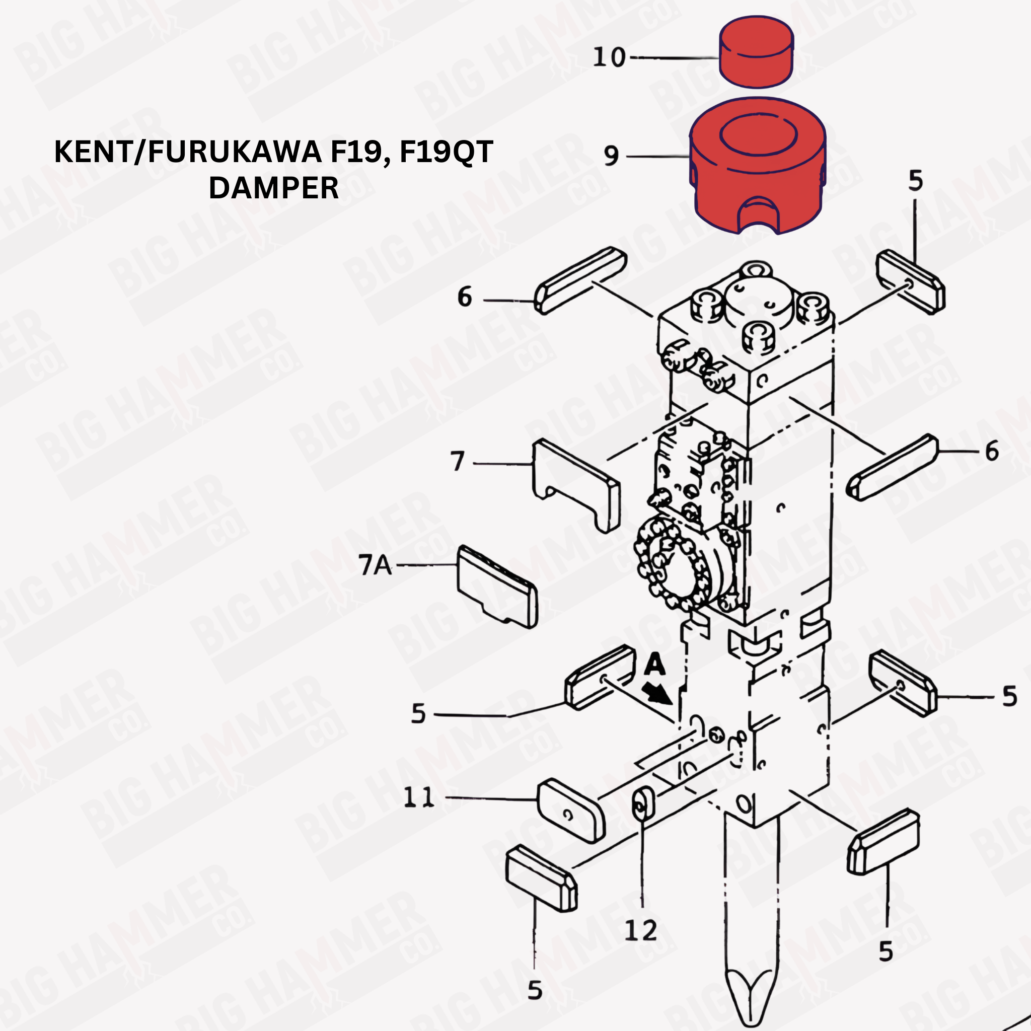 Kent/Furukawa F19, F19Qt Damper
