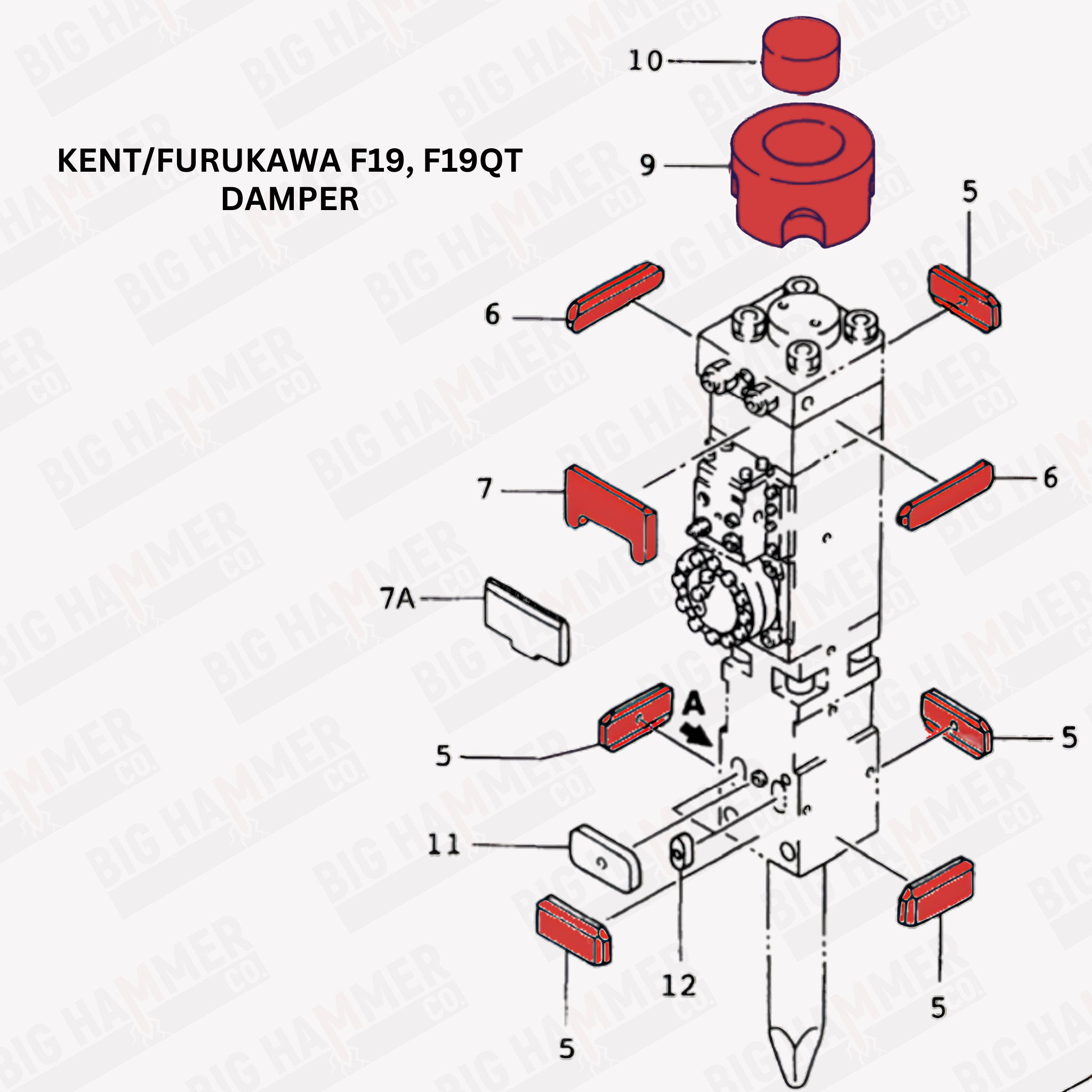 Kent/Furukawa F19, F19Qt Damper