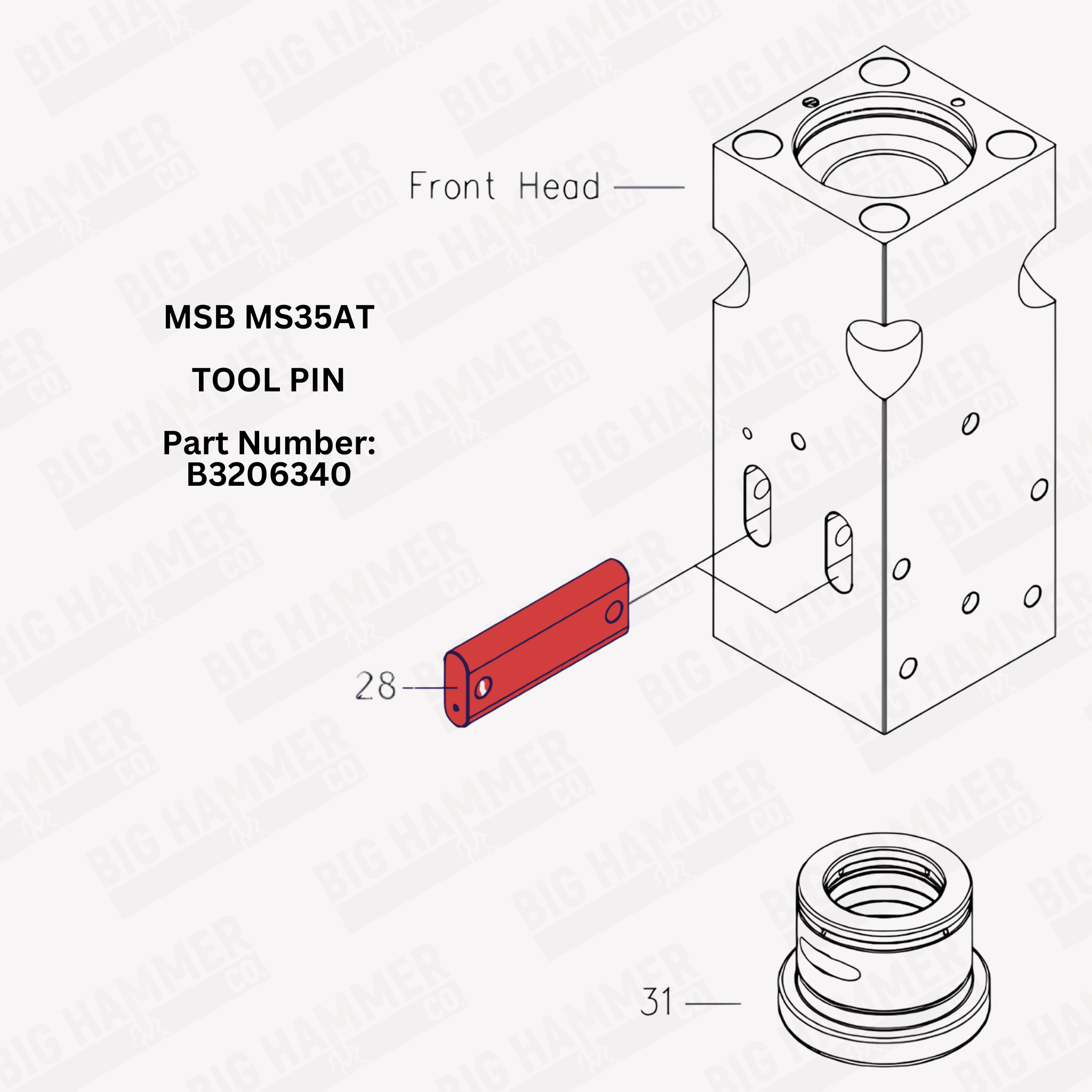 MSB MS35AT Tool Pin
