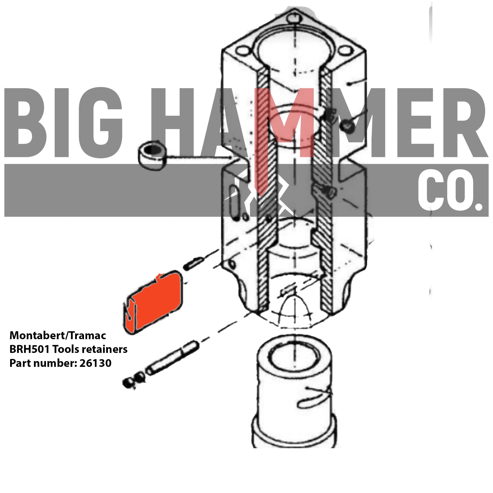 Montabert BRH501, BRH570 Retainer Pin
