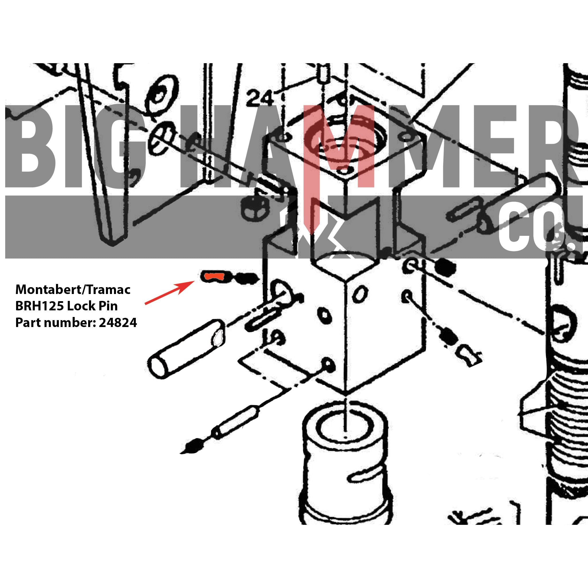 Montabert BRH125 Lock Pin