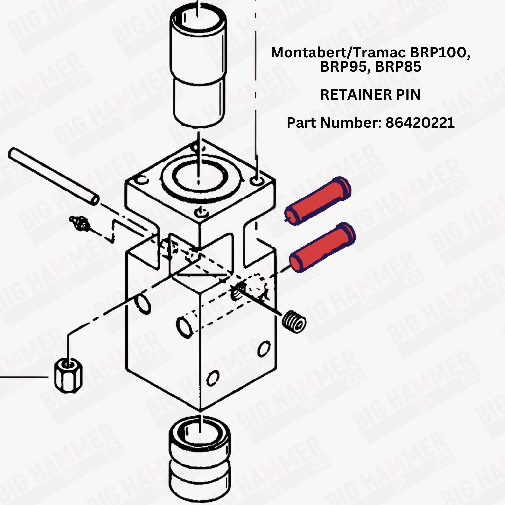 Montabert/Tramac BRP100, BRP95, BRP85 Retaining Pin