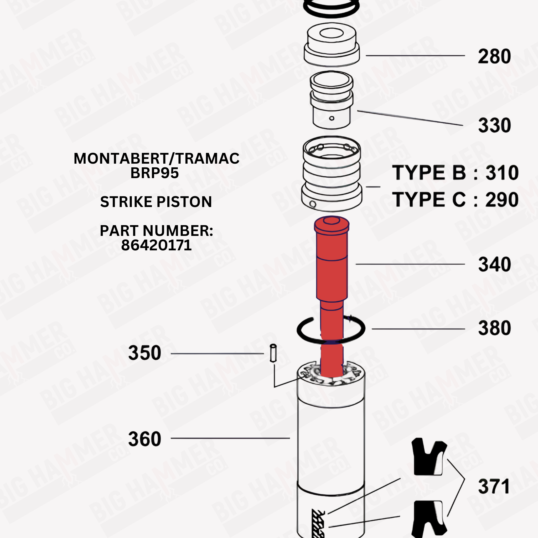 Montabert/Tramac BRP95 Strike Piston