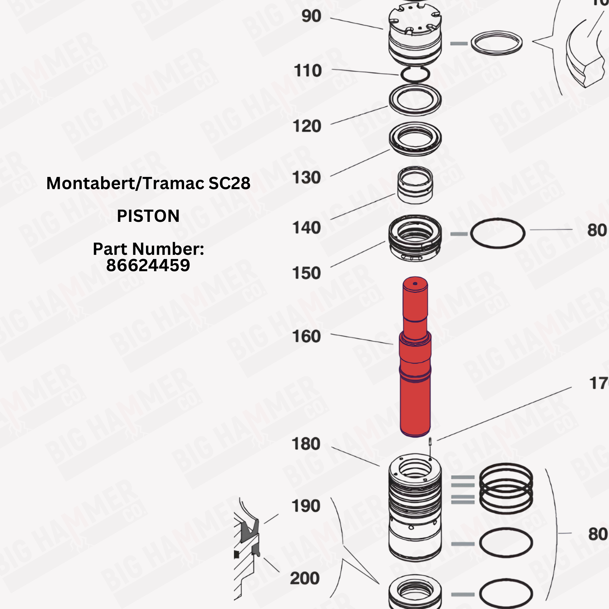 Montabert/Tramac SC28 Piston