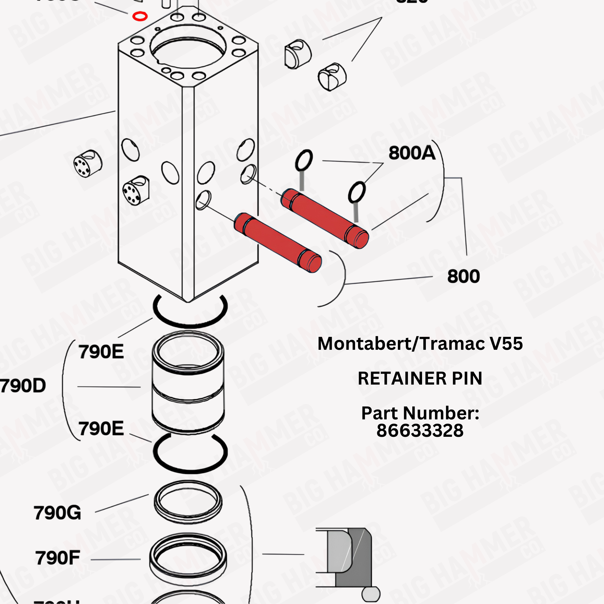 Montabert/Tramac V55 Retaining Pin