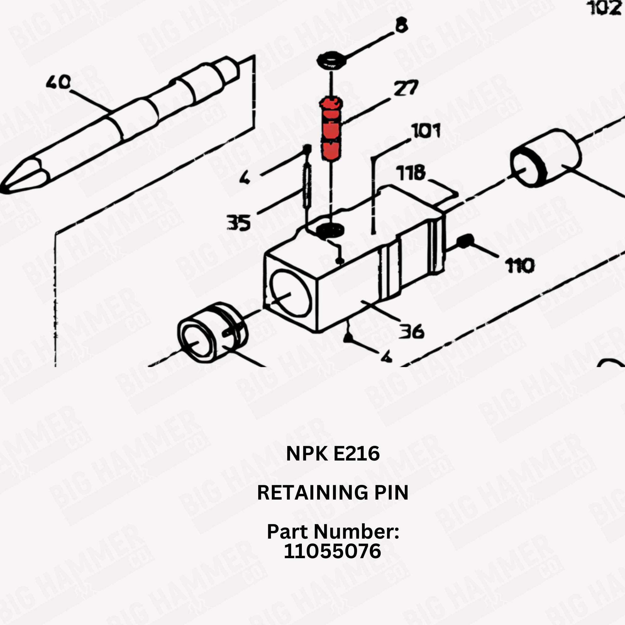 NPK E216 Retaining Pin