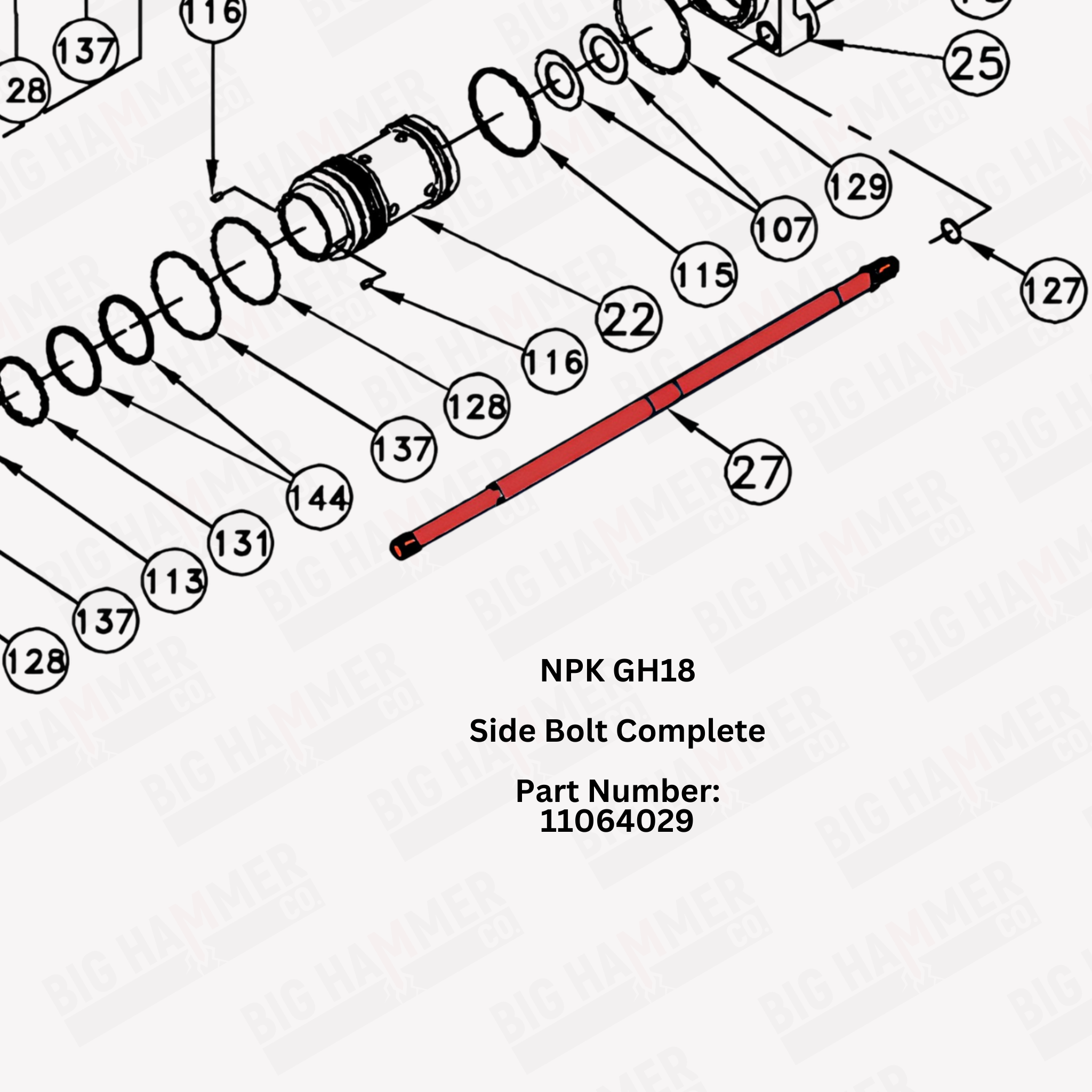 NPK GH18 Side Bolt Complete