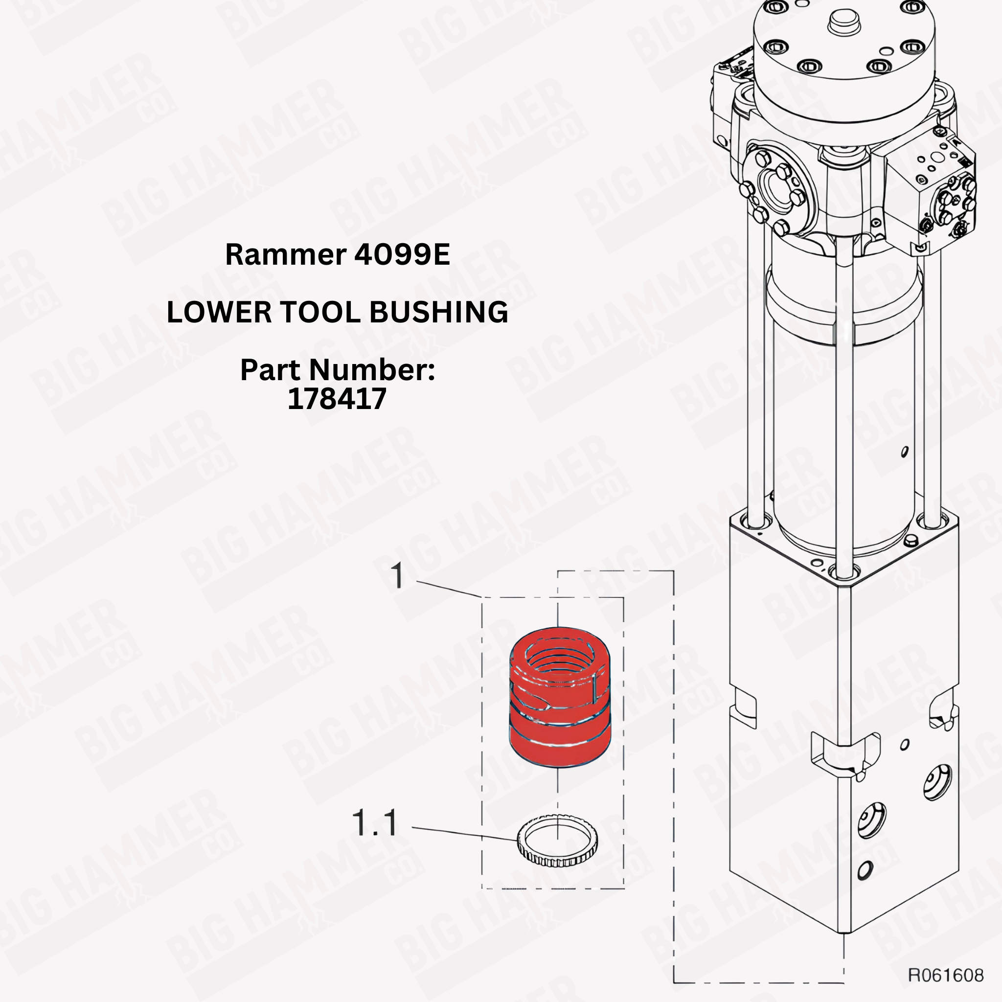 Rammer 4099E Lower Tool Bushing