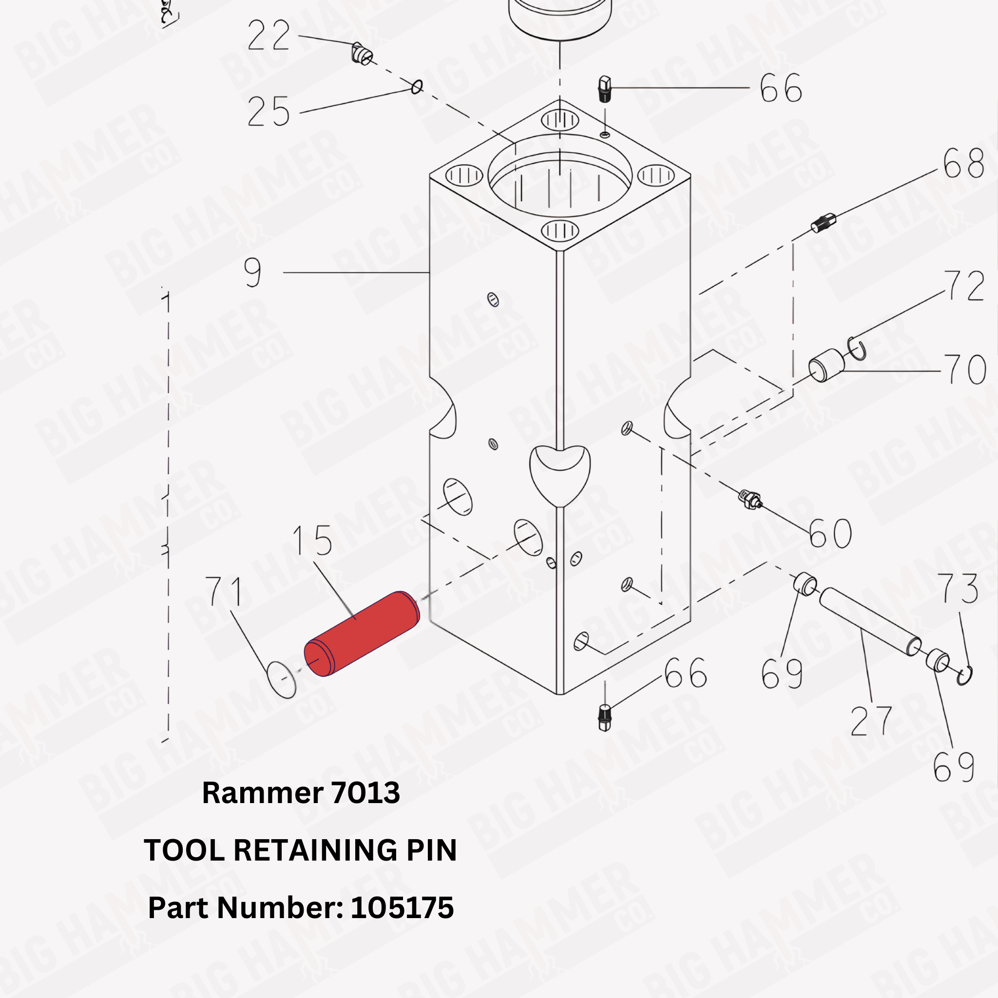 Rammer 7013 Tool Retaining Pin