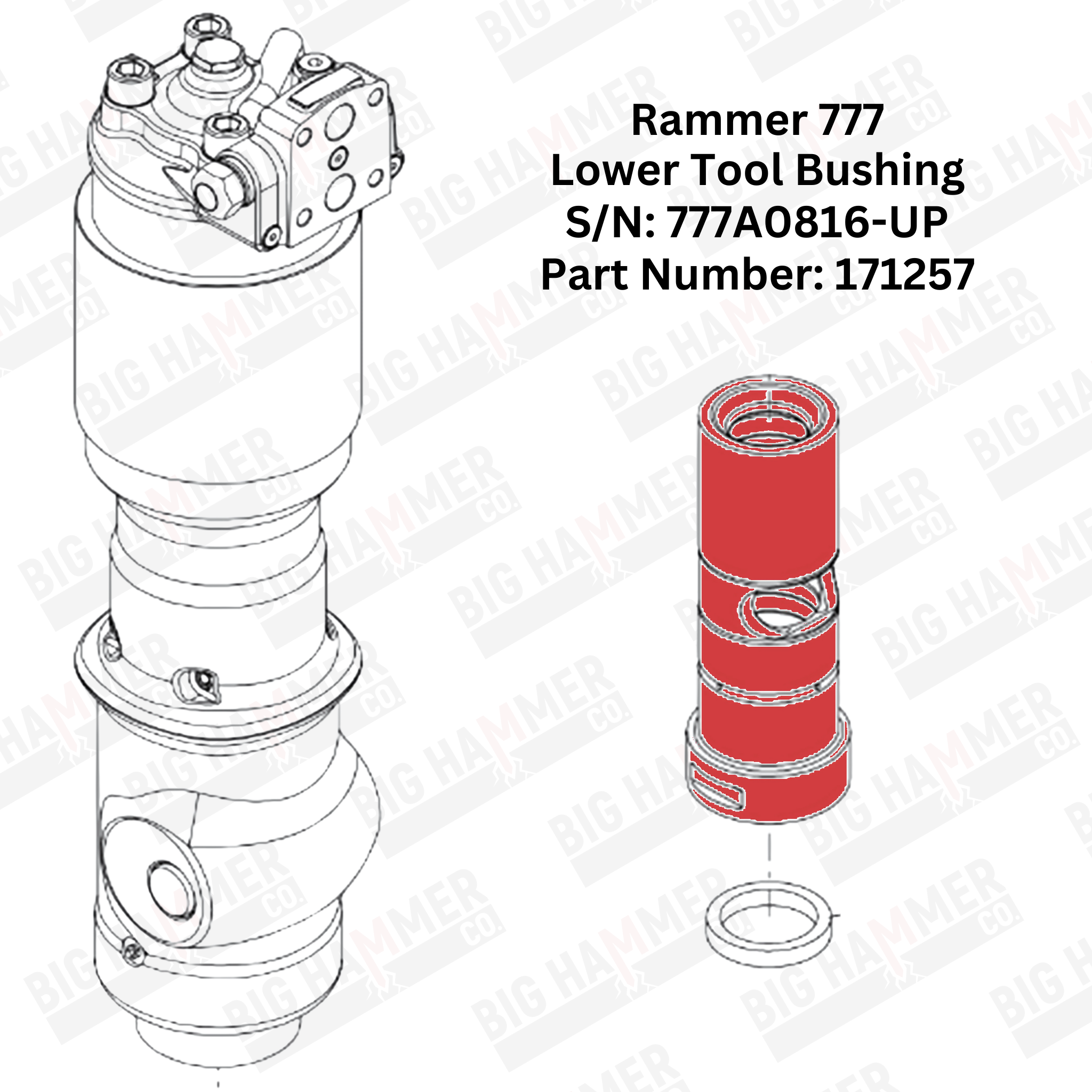 Rammer 777 Scaling Lower Bushing