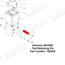 Rammer 4099, 4099E Tool Retaining Pin