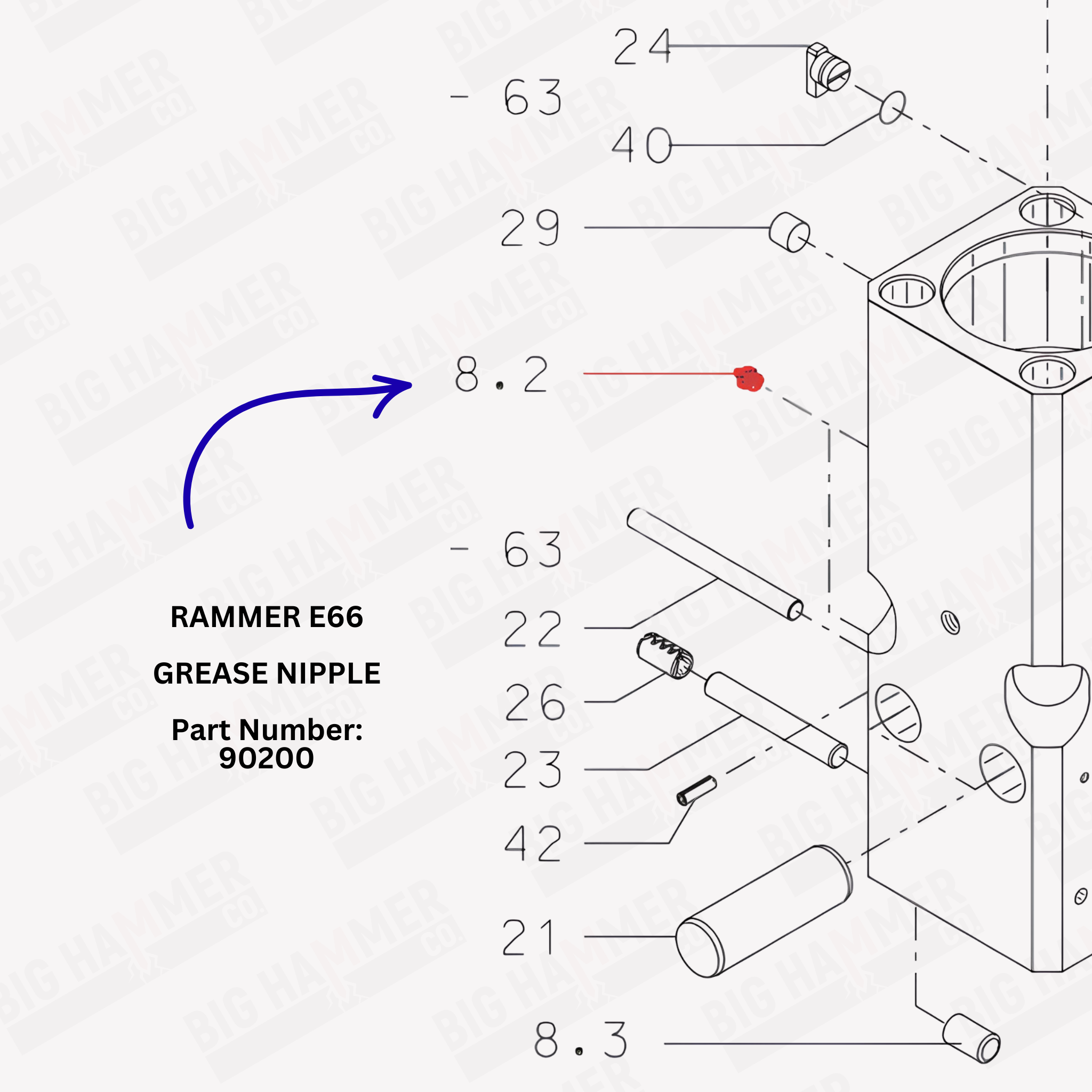 Rammer E66 Grease Nipple
