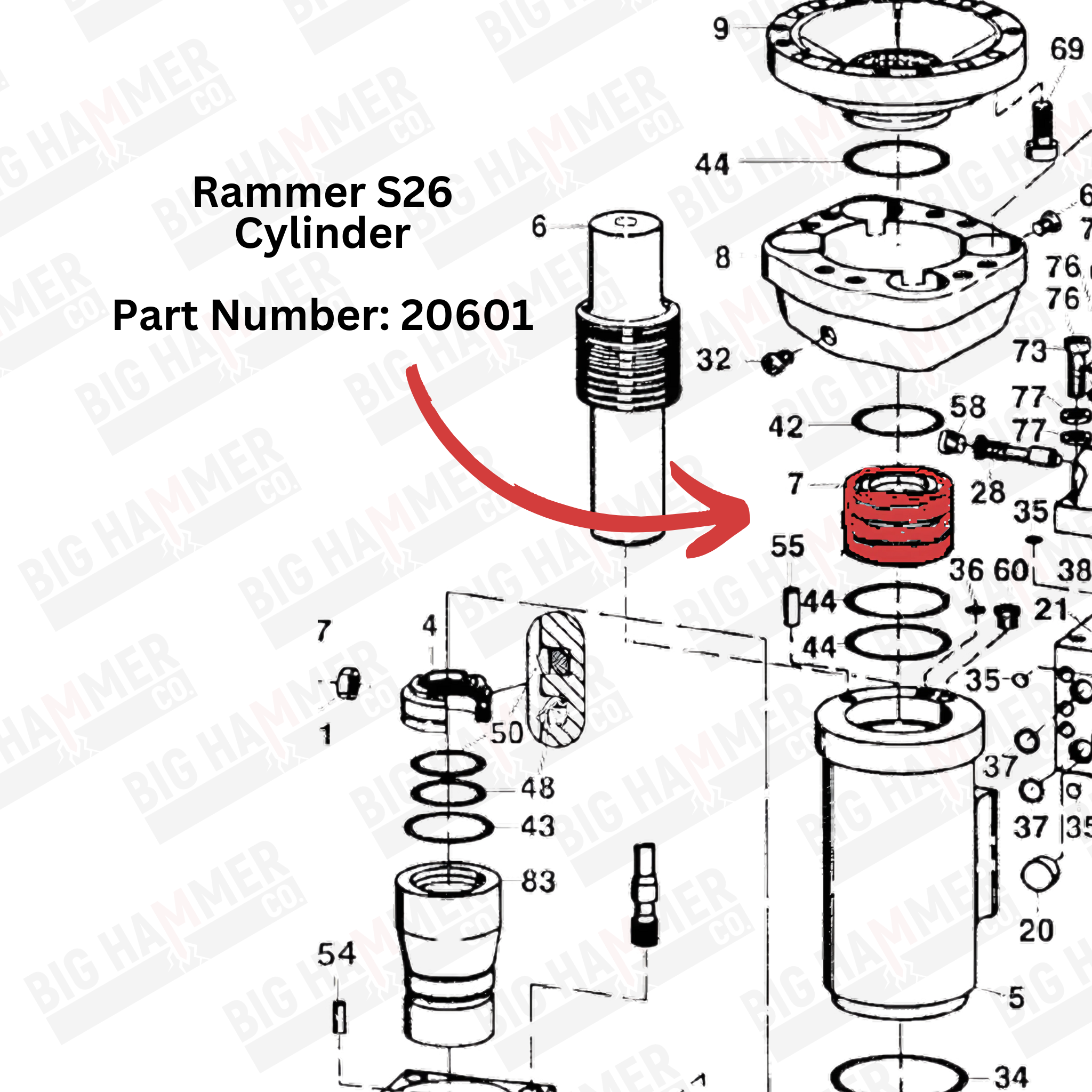 Rammer S26 Cylinder
