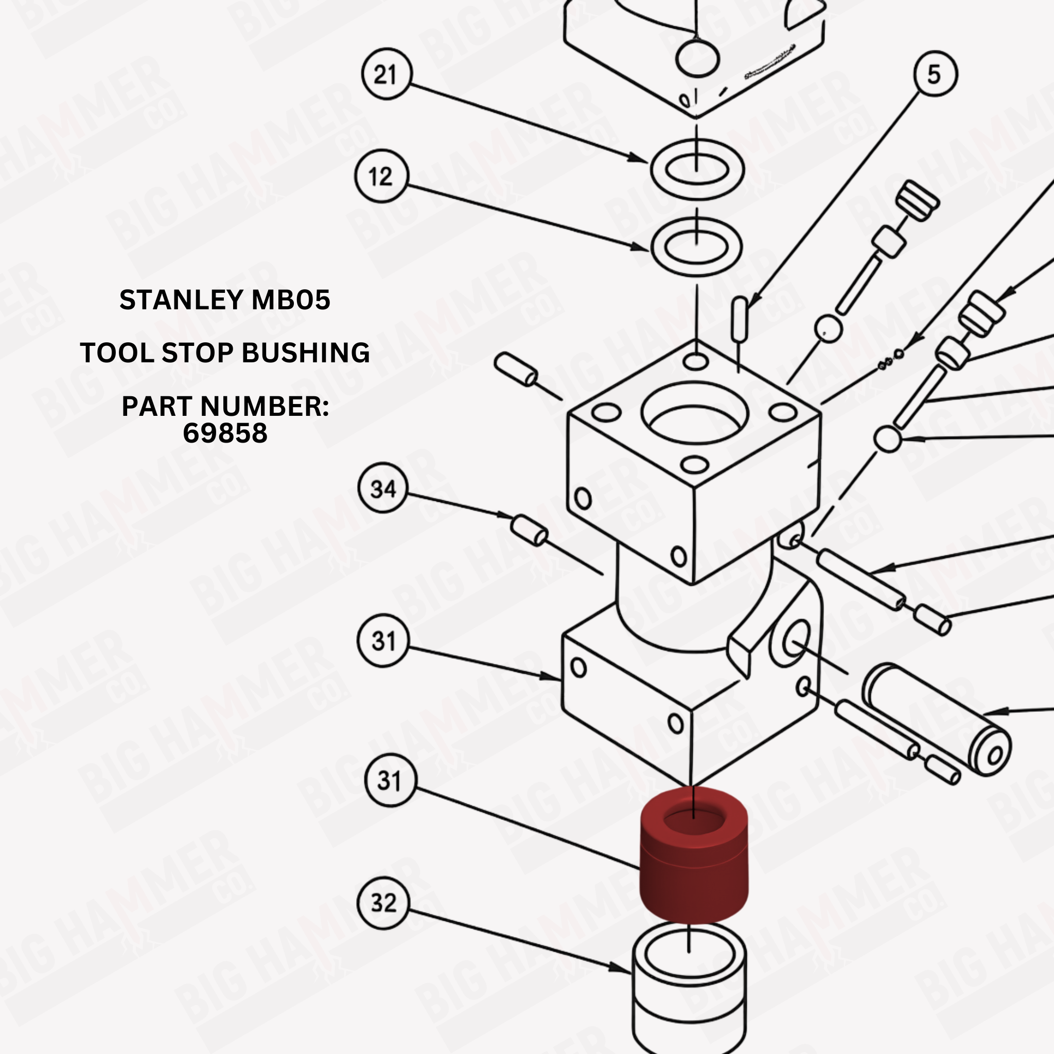Stanley MB05 Tool Stop Bushing