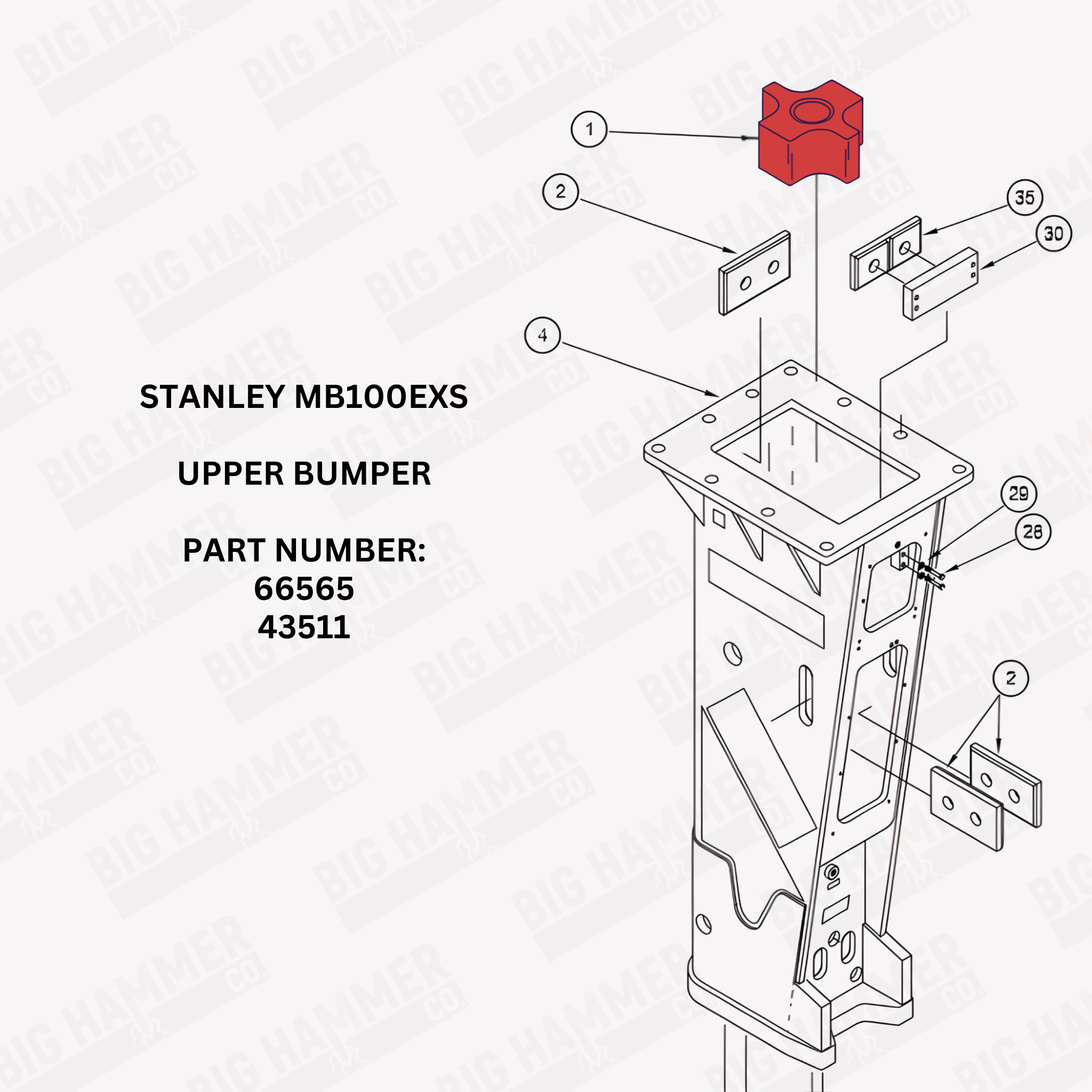 Stanley MB100EXS Upper Bumper