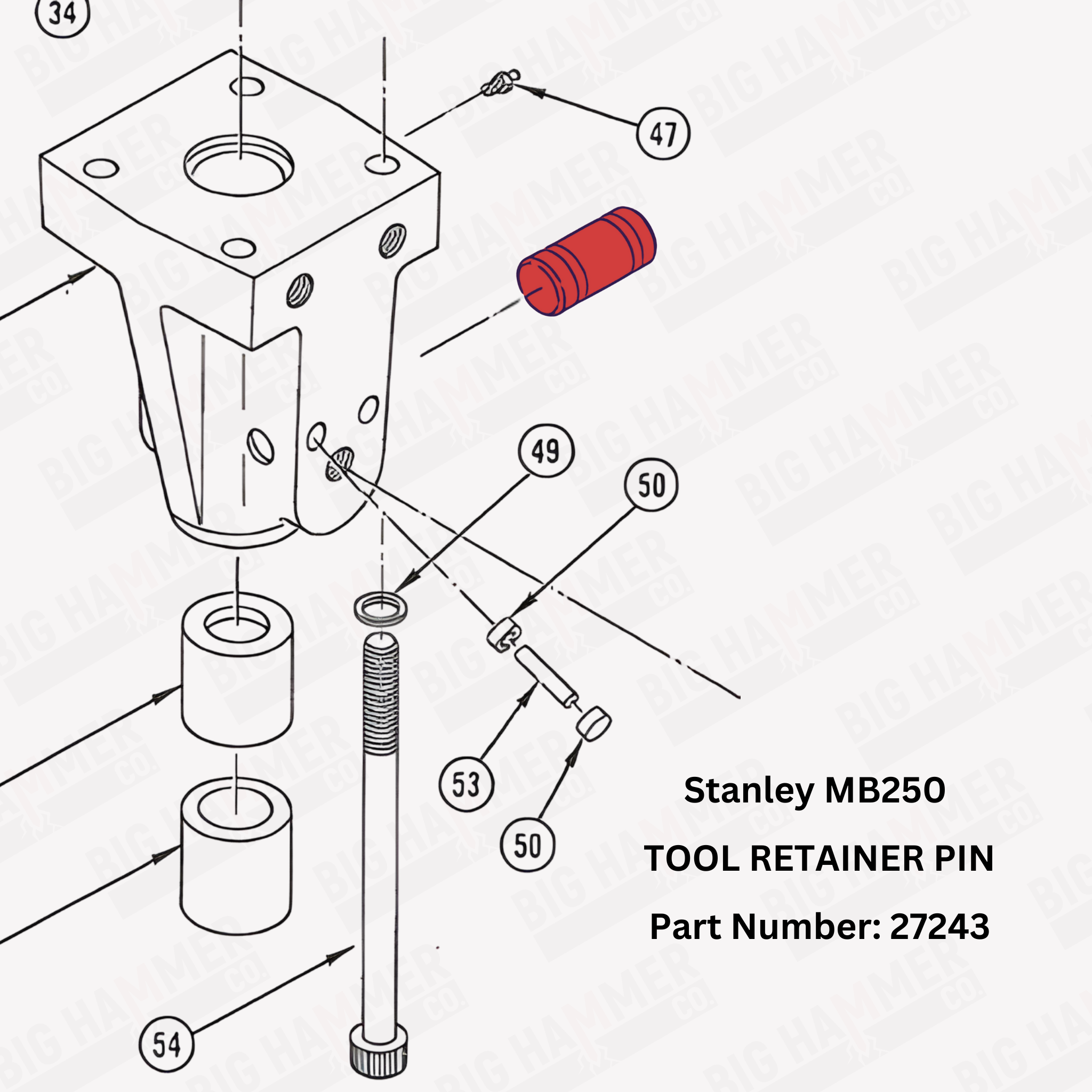 Stanley MB250 Tool Retainer Pin