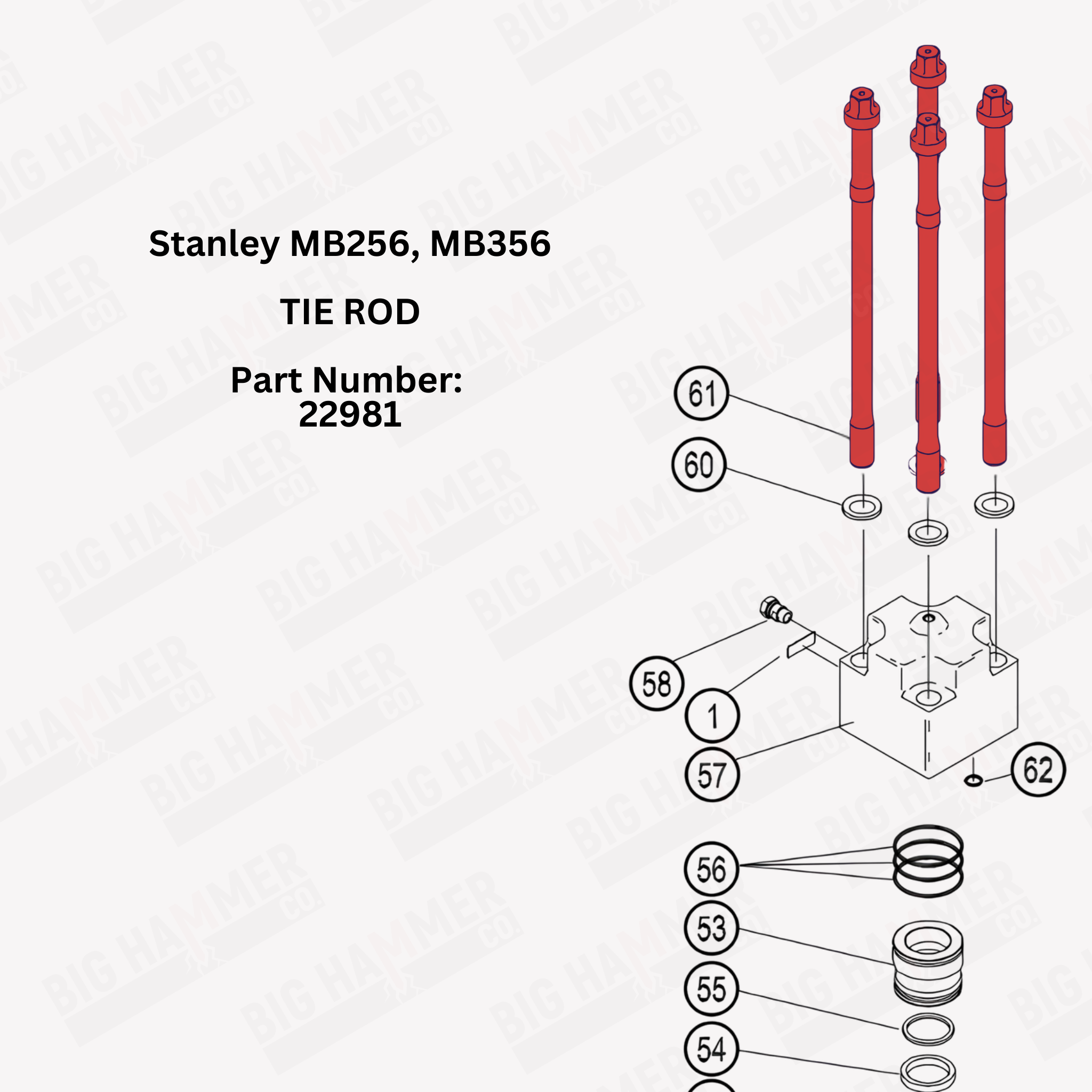 Stanley MB256, MB356 Tie Rod