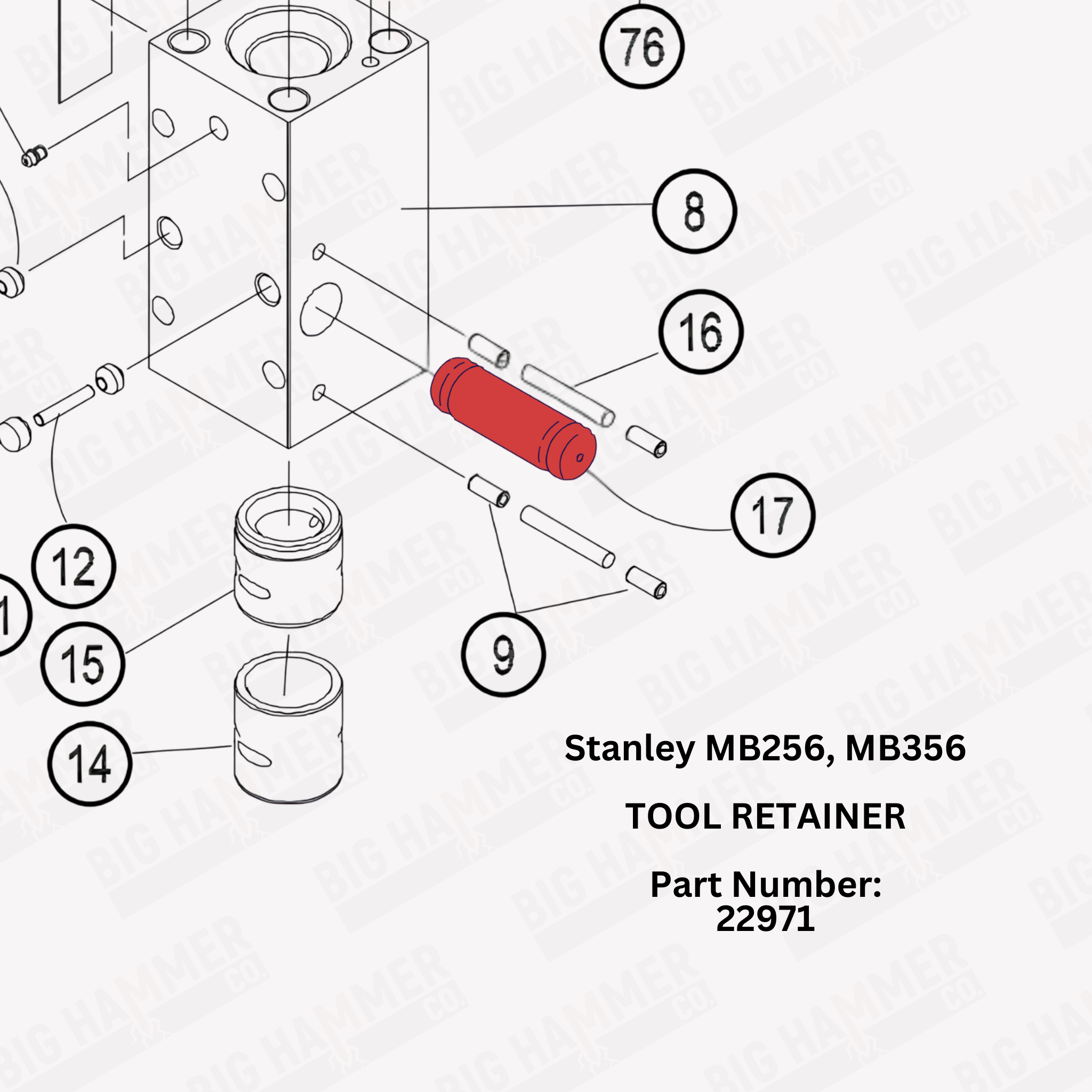 Stanley MB256, MB356 Tool Retainer