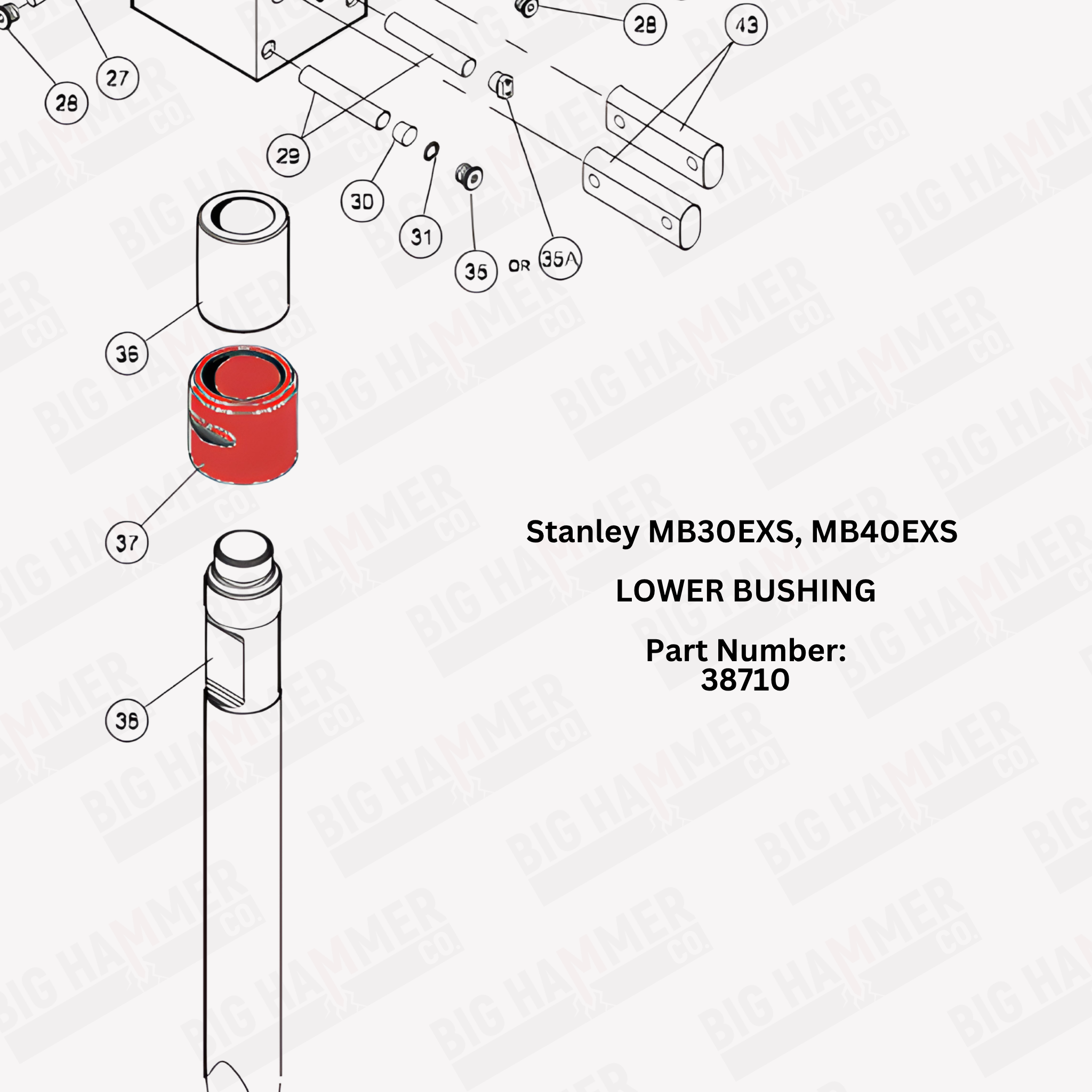 Stanley MB30EX, MB30EXS, MB40EXS Lower Bushing