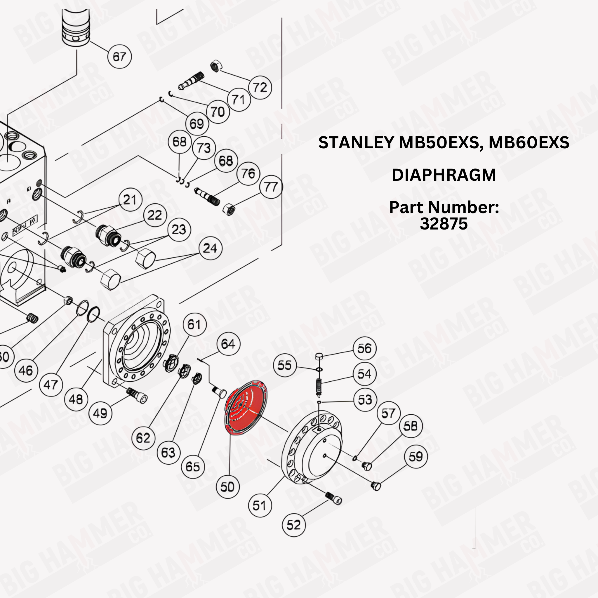 Stanley MB50EX, MB50EXS, MB60EXS Diaphragm