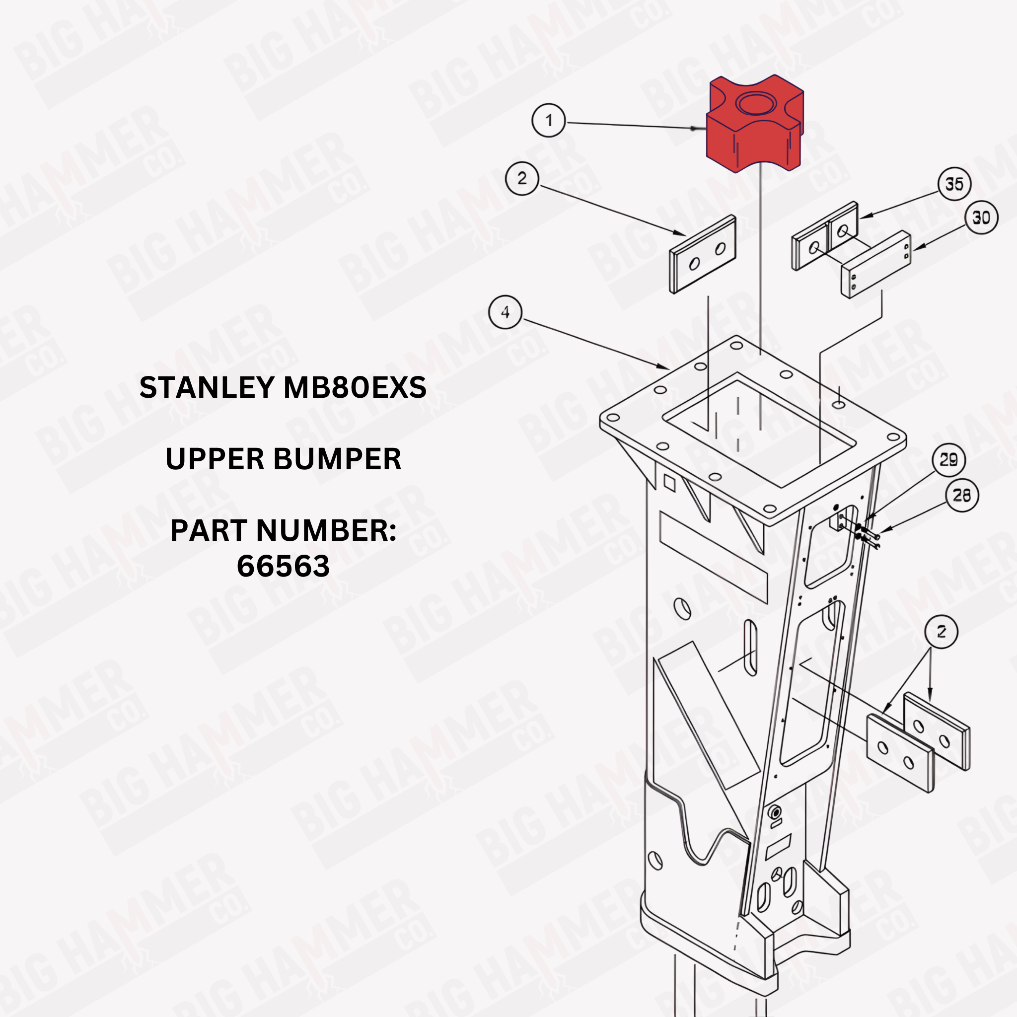 Stanley MB80EXS Upper Bumper