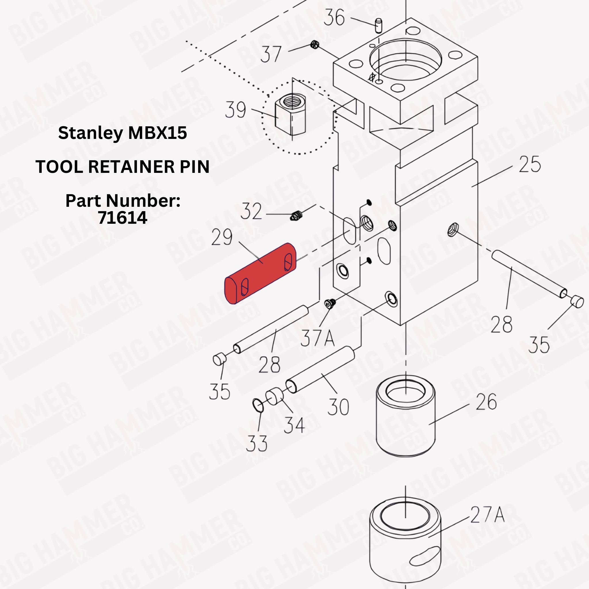 Stanley MBX15 Tool Retainer Pin