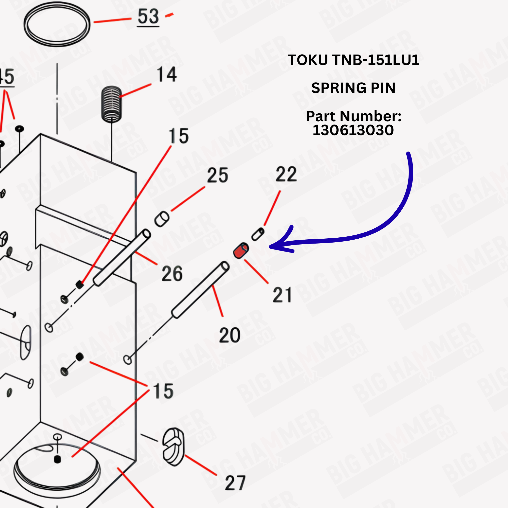 Toku TNB-151LU1 Spring Pin