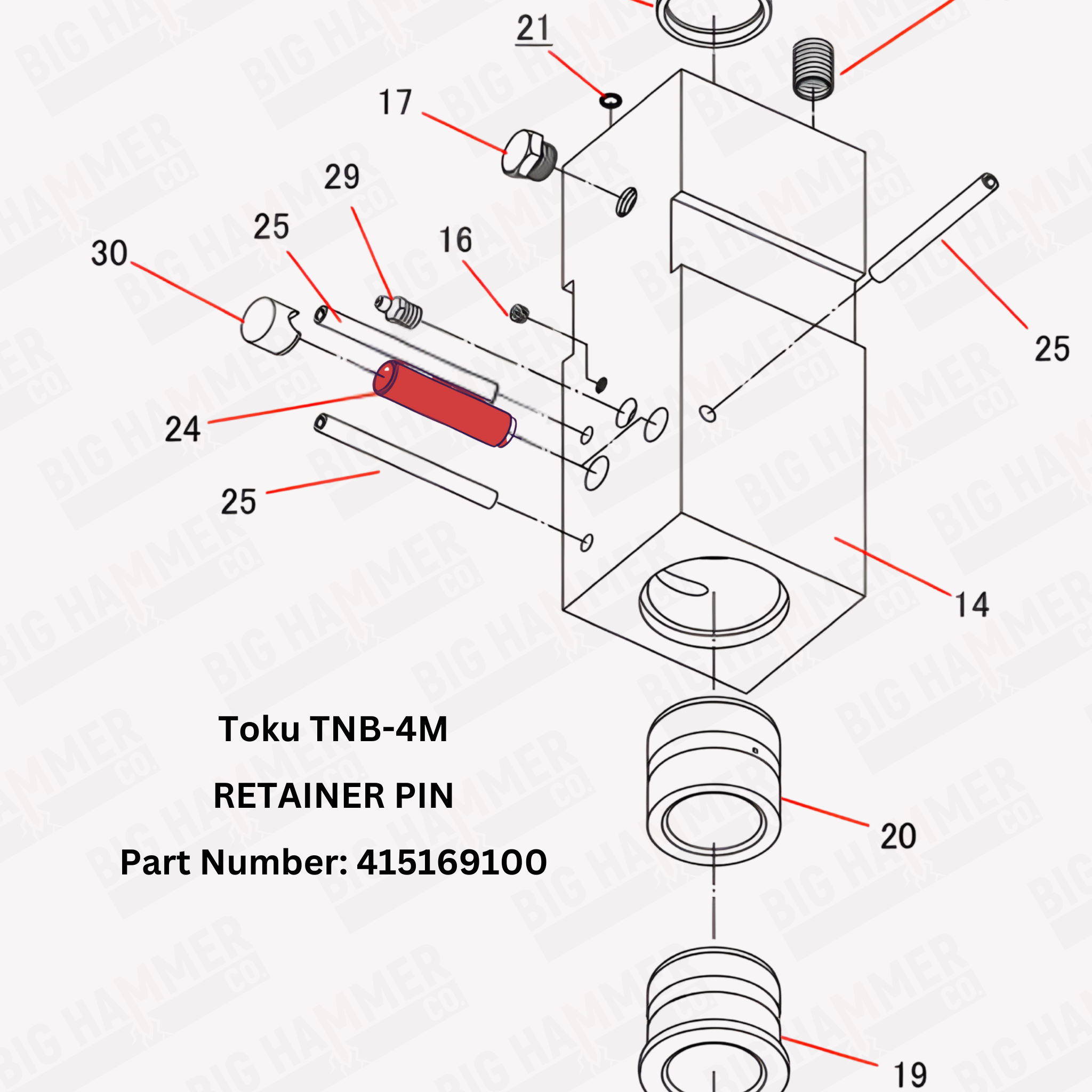 Toku TNB-4M Retainer Pin