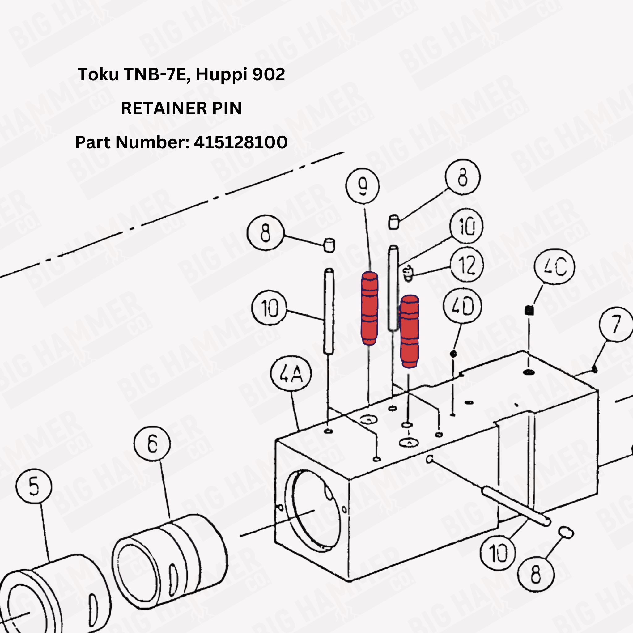 Toku TNB-7E, Huppi 902 Retainer Pin