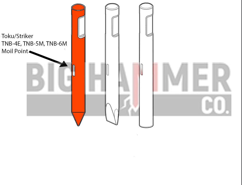 Toku/Striker TNB-4E, TNB-5M, TNB-6M points and chisels