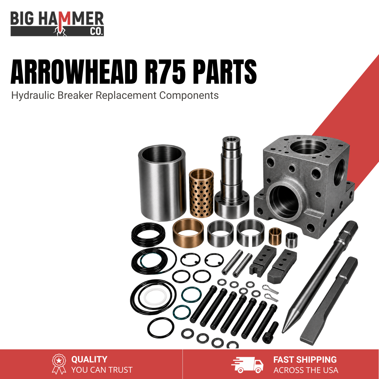 All Parts for Arrowhead R75 Hydraulic Breaker