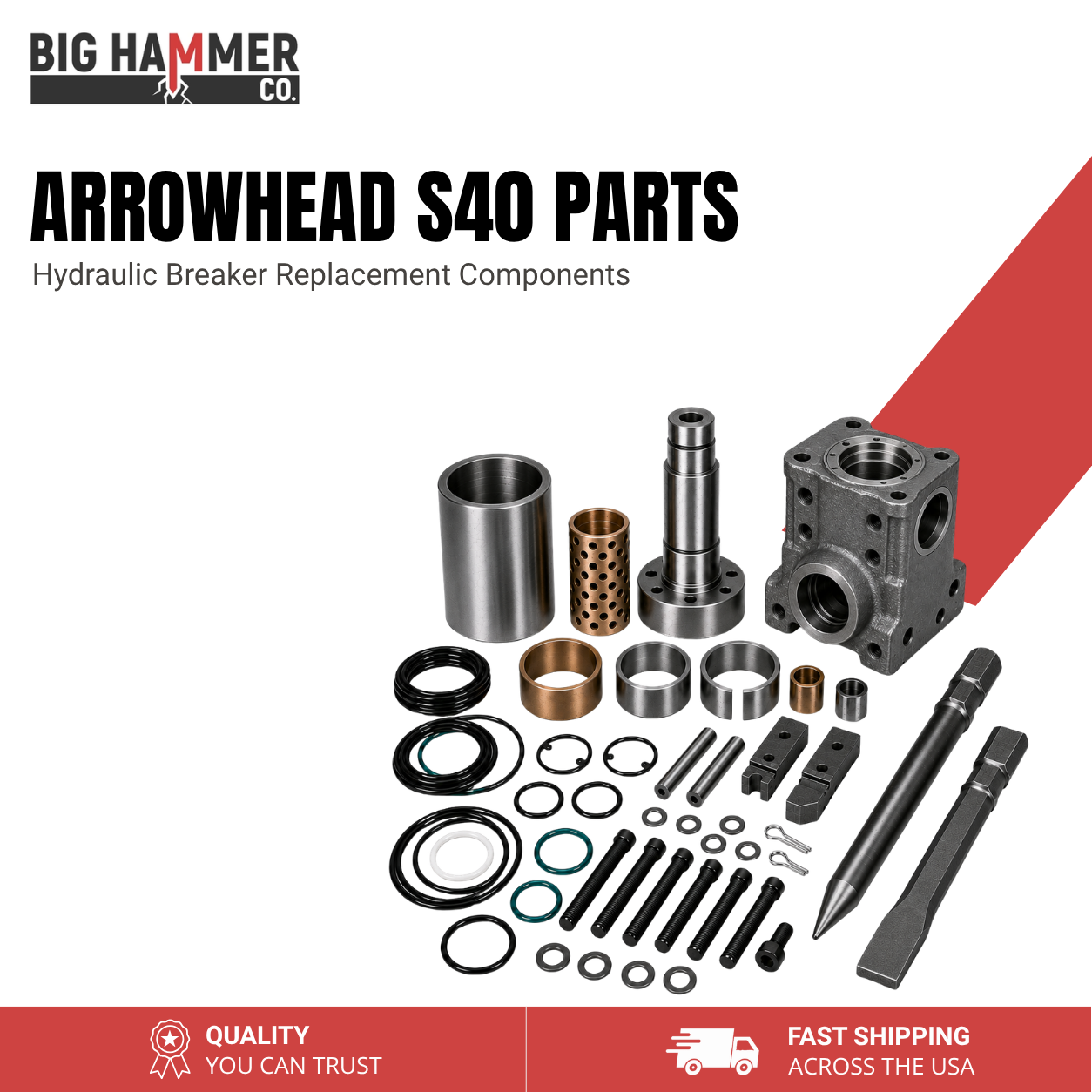 All Parts for Arrowhead S40 Hydraulic Breaker