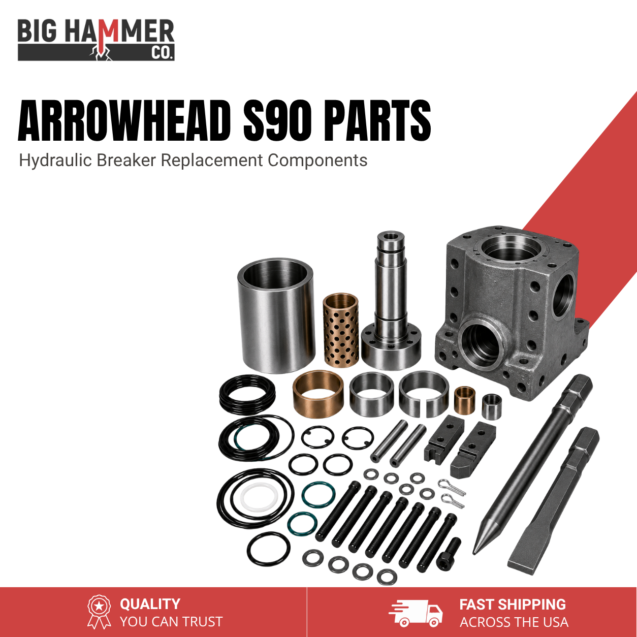 All Parts for Arrowhead S90 Hydraulic Breaker