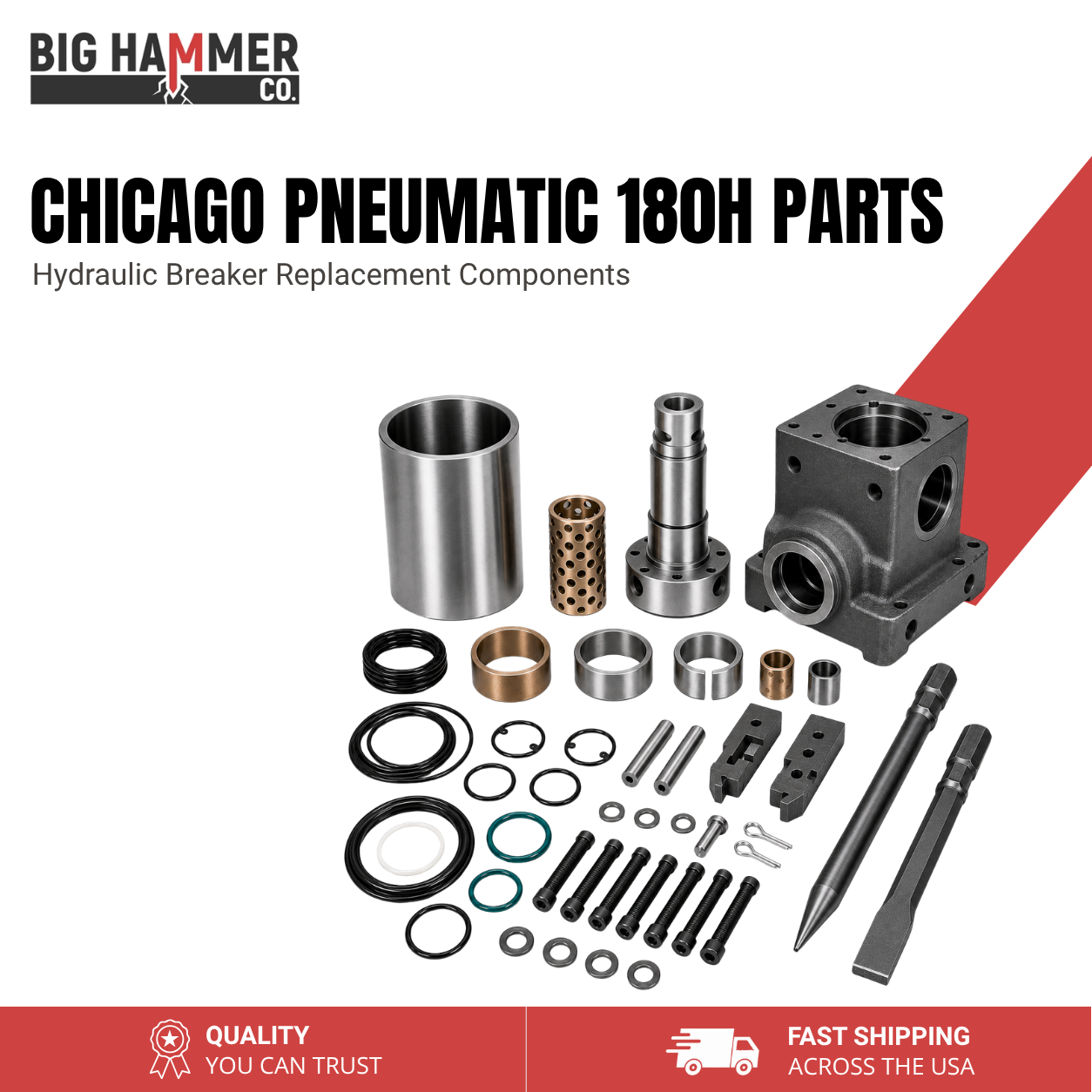 All Parts for Chicago Pneumatic 180H Hydraulic Breaker