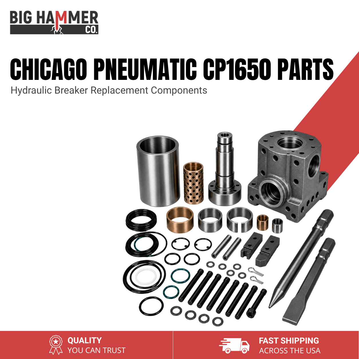 All Parts for Chicago Pneumatic CP1650 Hydraulic Breaker