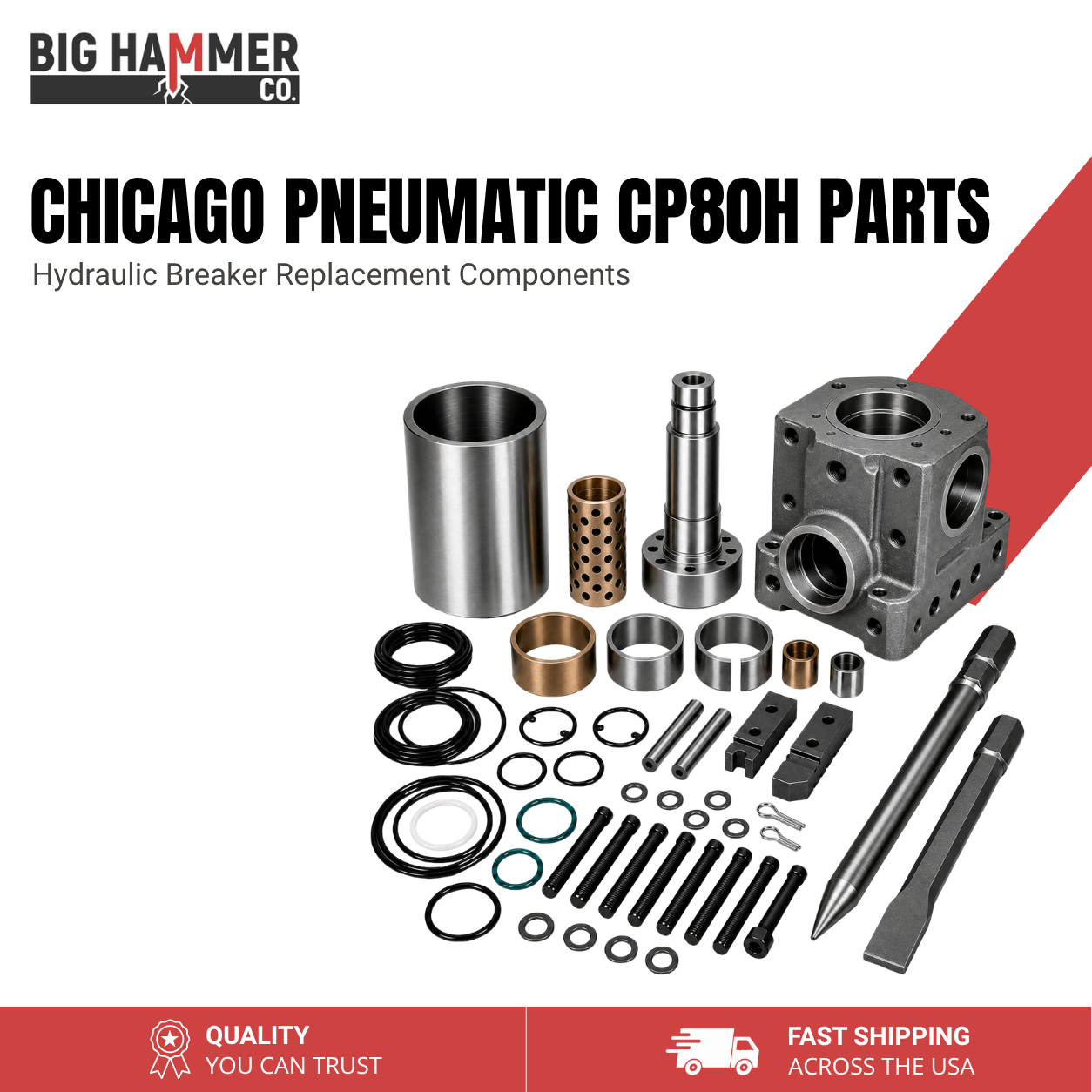 All Parts for Chicago Pneumatic CP80H Hydraulic Breaker