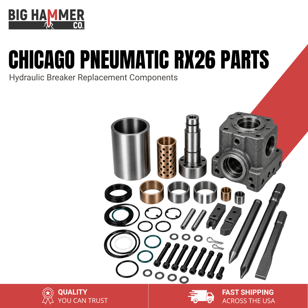 All Parts for Chicago Pneumatic RX26 Hydraulic Breaker